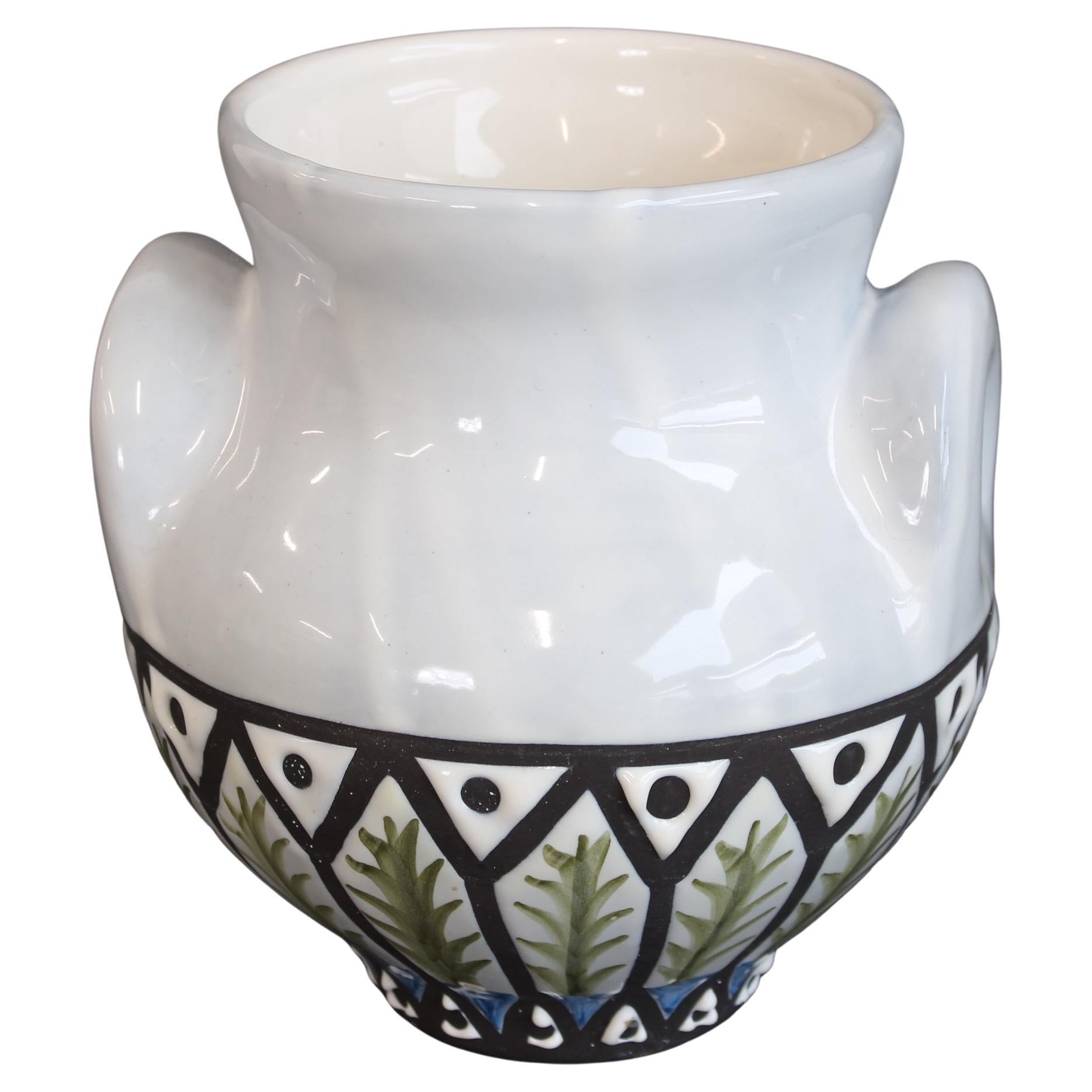 Vaso con orecchie in ceramica francese vintage (Vase à Oreilles) di Roger Capron (anni '50)