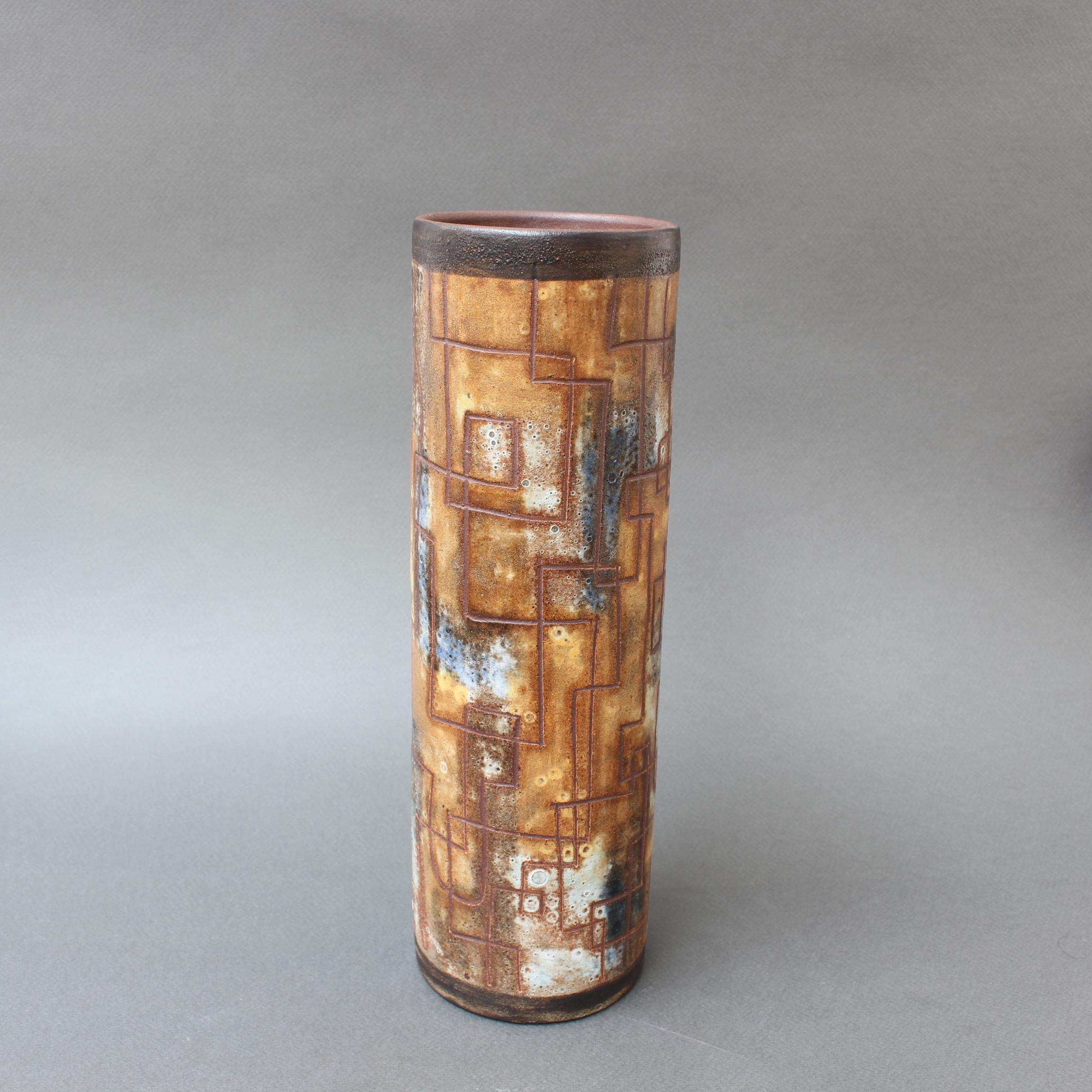 Mid-20th Century Vintage French Ceramic Flower Vase by Alexandre Kostanda, circa 1960s