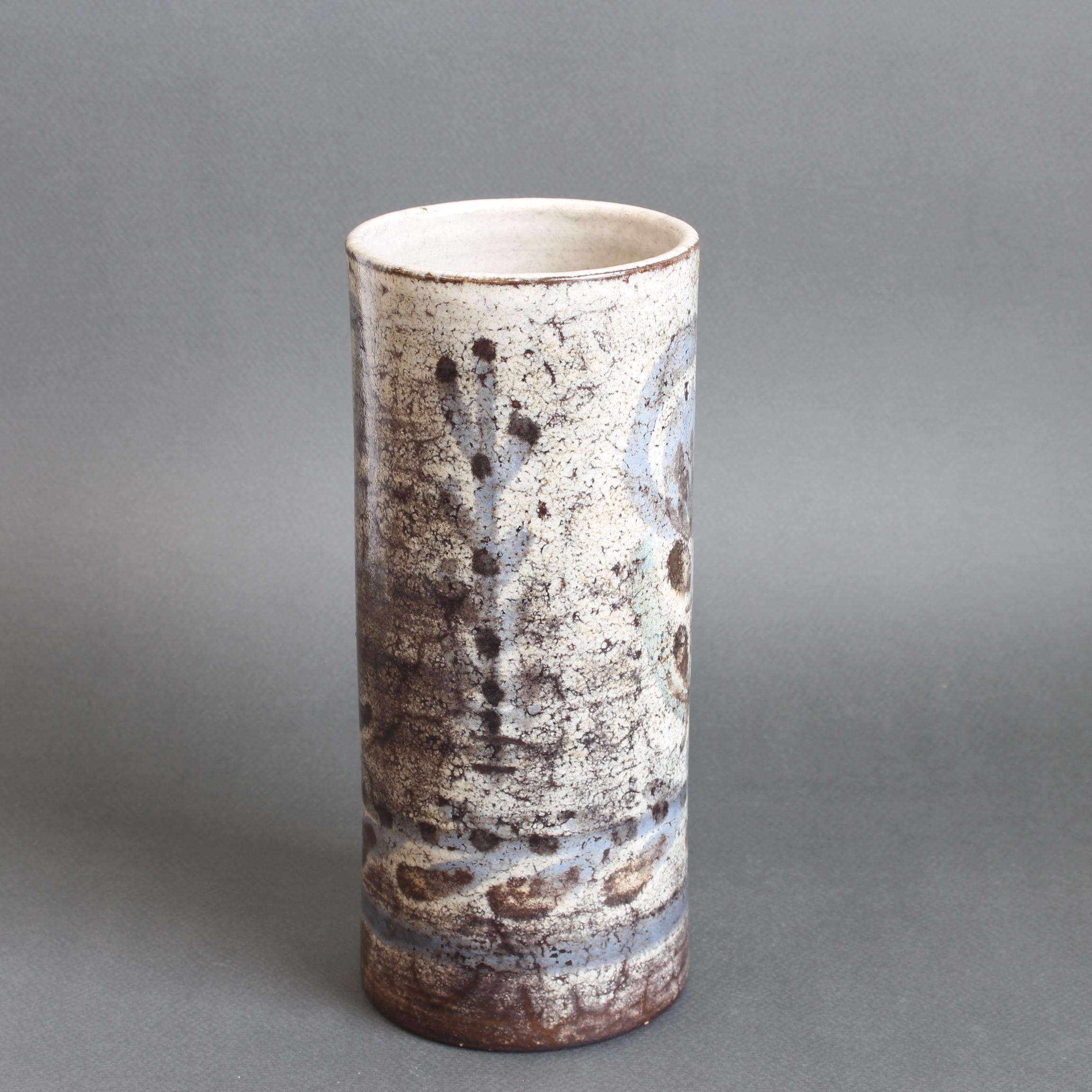 Französische Blumenvase aus Keramik von Le Mûrier (ca. 1960er Jahre) (Mitte des 20. Jahrhunderts) im Angebot