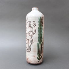 Vase à fleurs en céramique française vintage de Michel Barbier, vers les années 1960