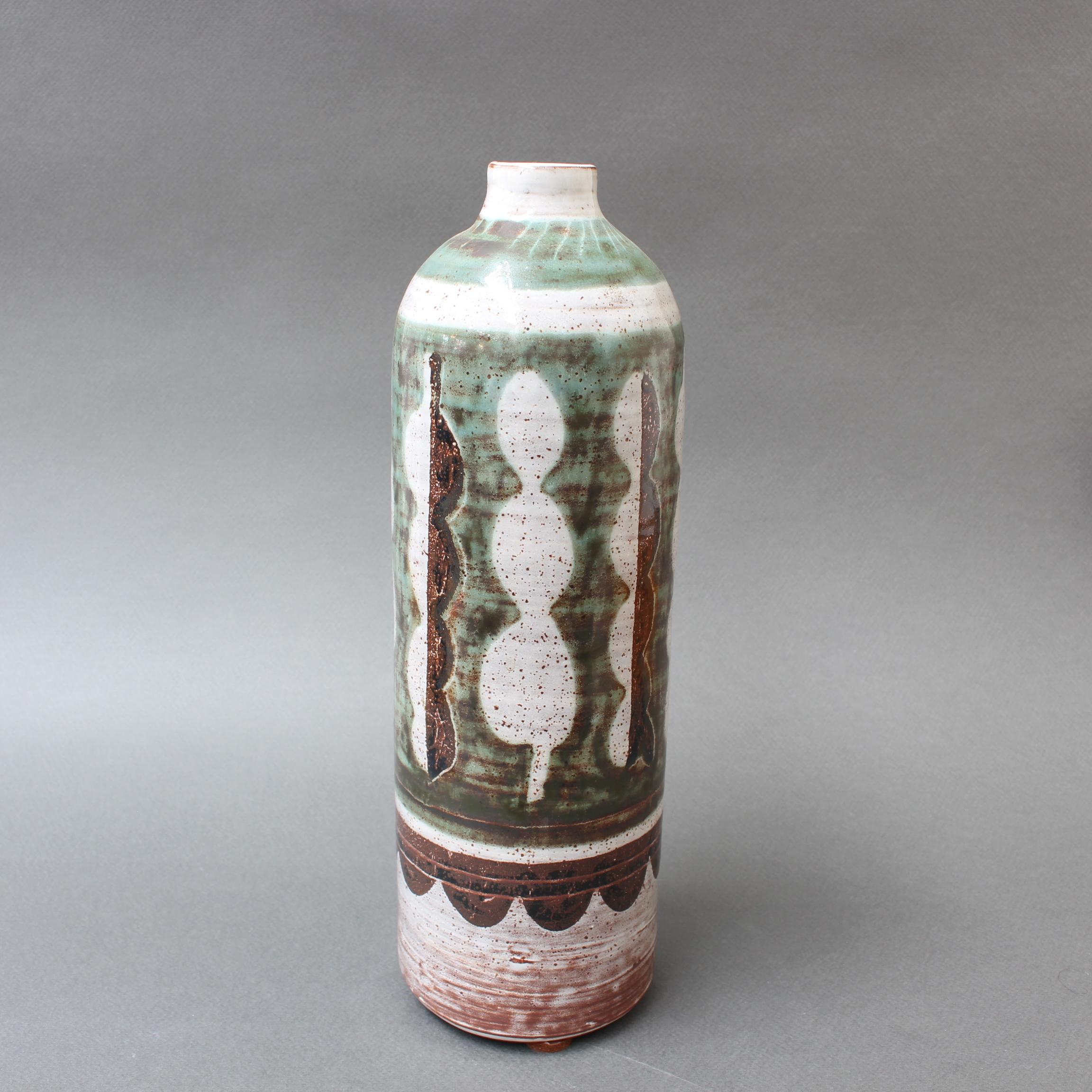 Vintage French Ceramic Flower Vase by Michel Barbier, circa 1960s In Good Condition In London, GB