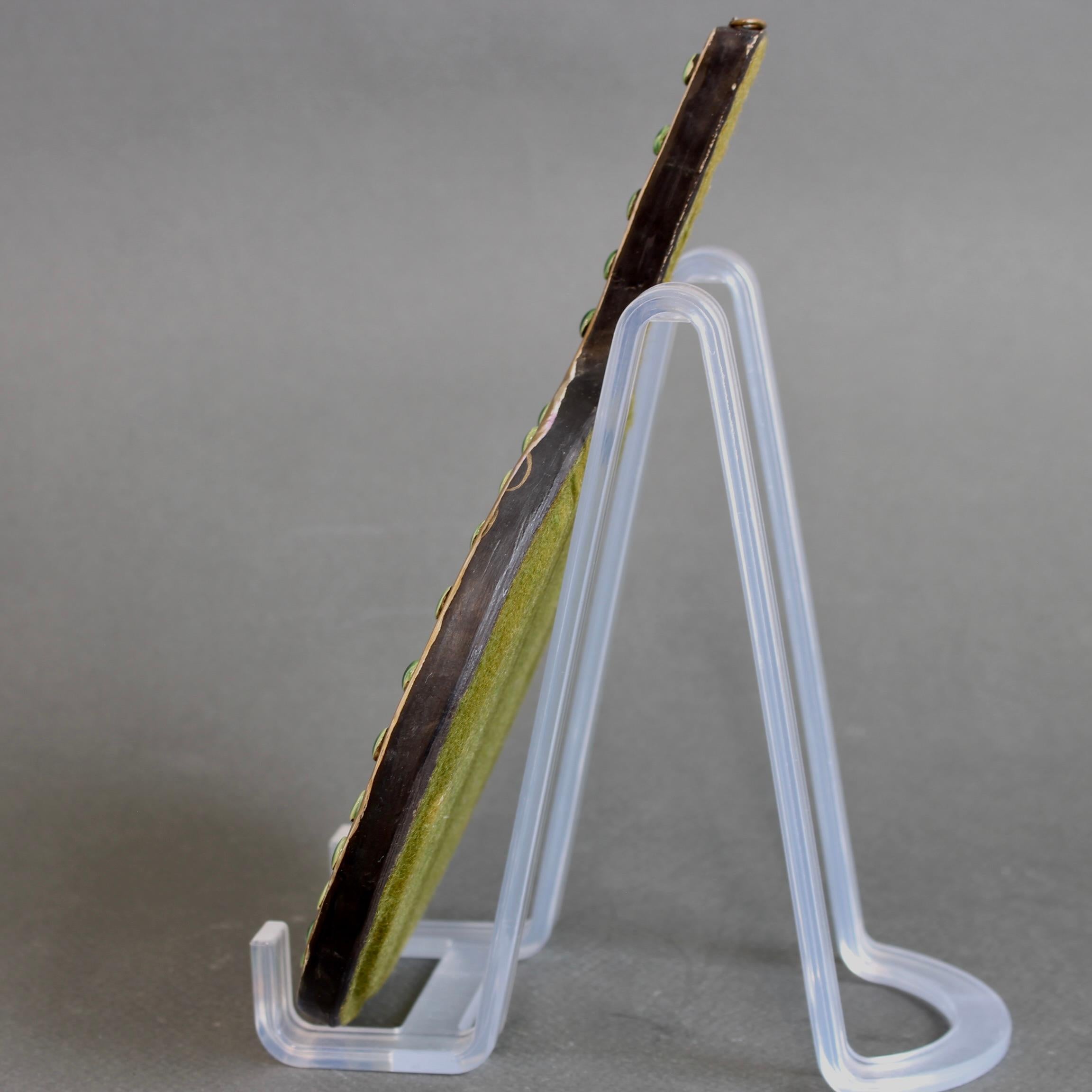 Miroir à main vintage en céramique française par Mithé Espelt en vente 4