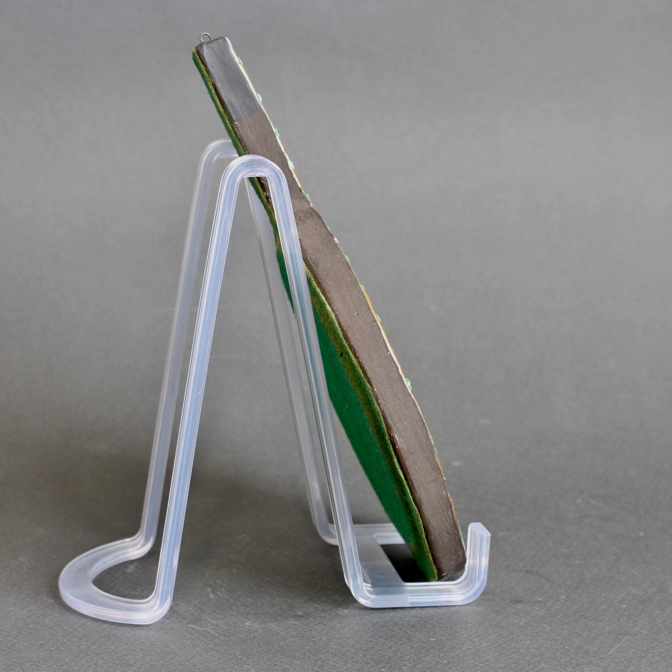 Céramique Miroir à main vintage en céramique française par Mithé Espelt en vente