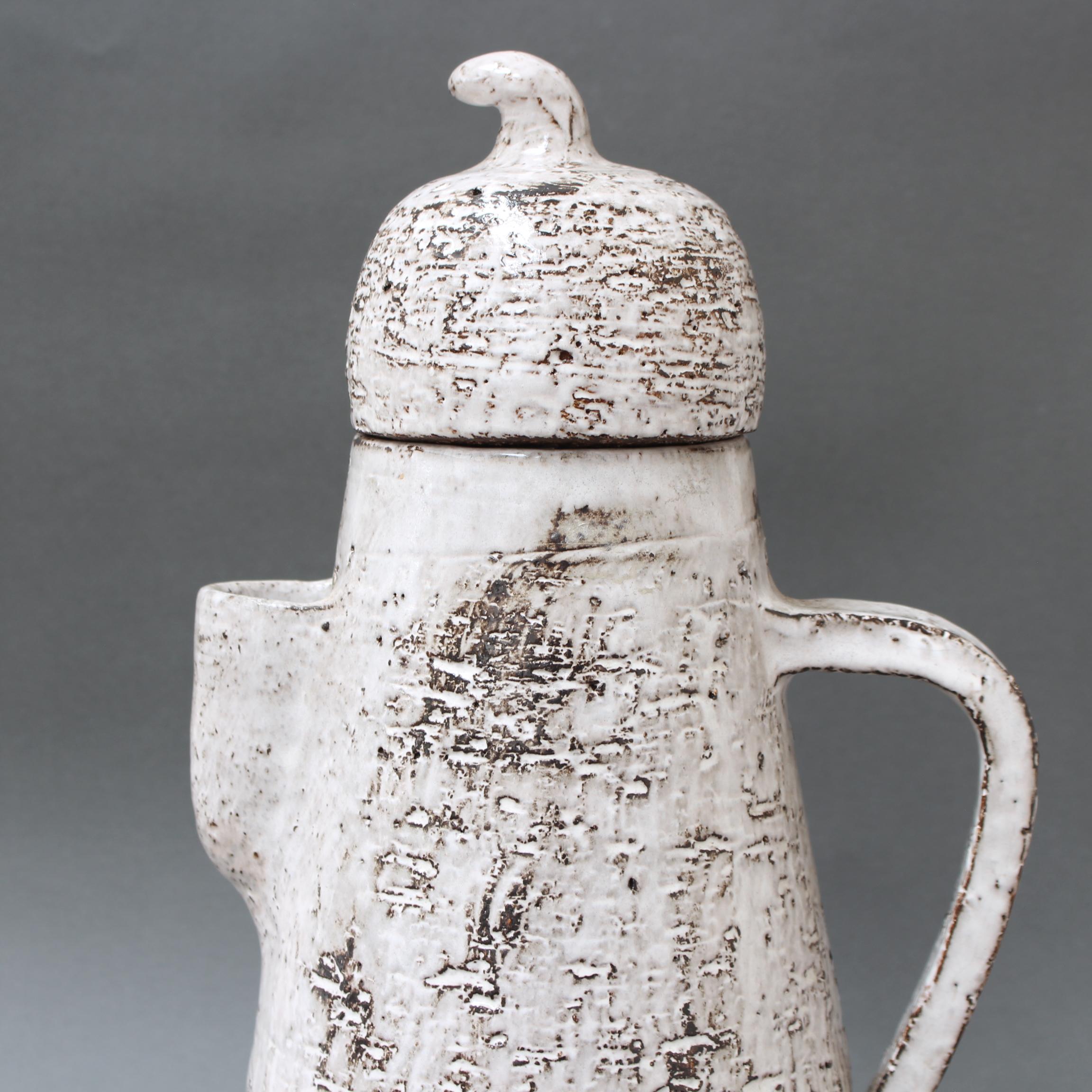 Jarra francesa vintage de cerámica con tapa de Gérard Hofmann (años 60) en venta 10
