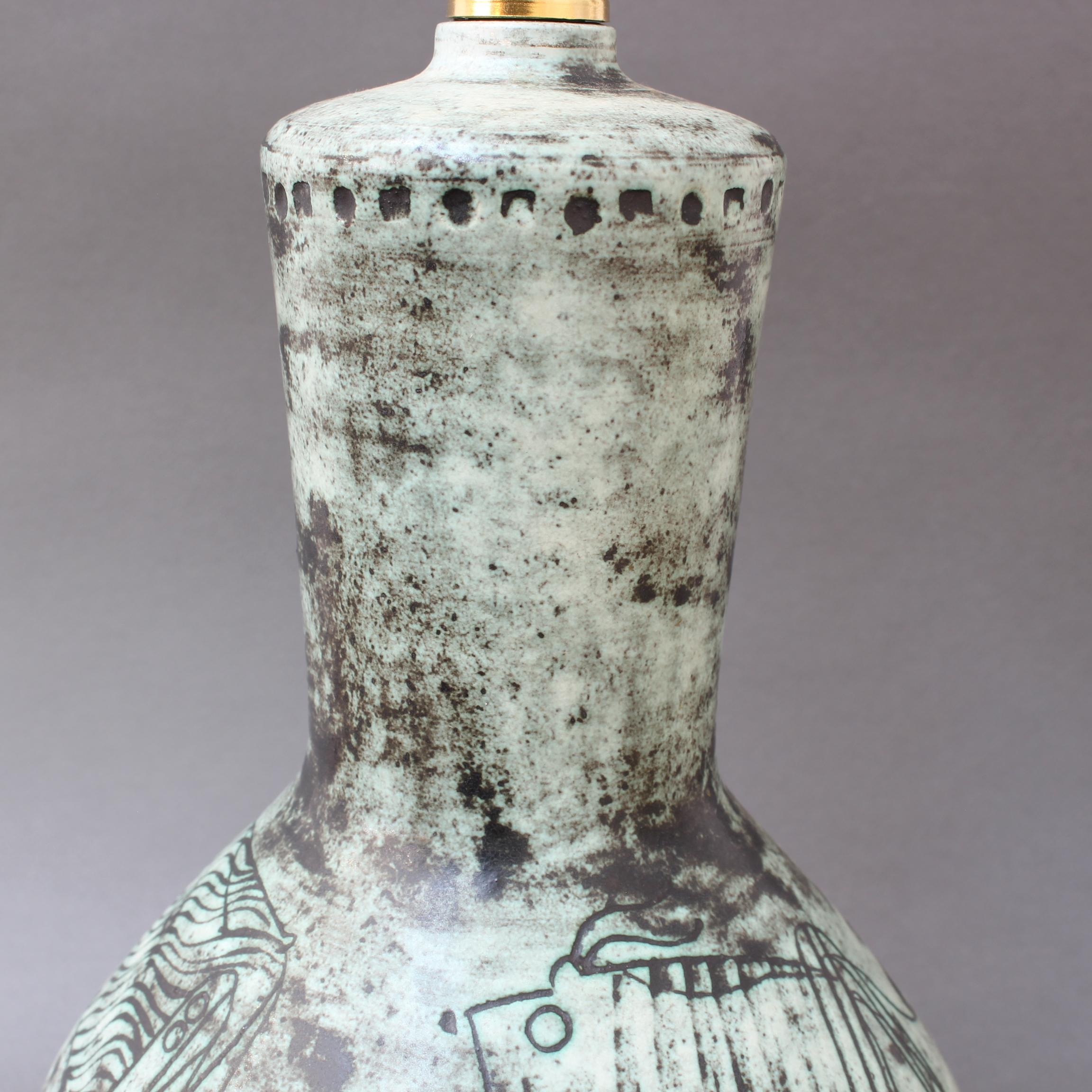 Vintage French Ceramic Lamp by Jacques Blin 'circa 1950s' 6