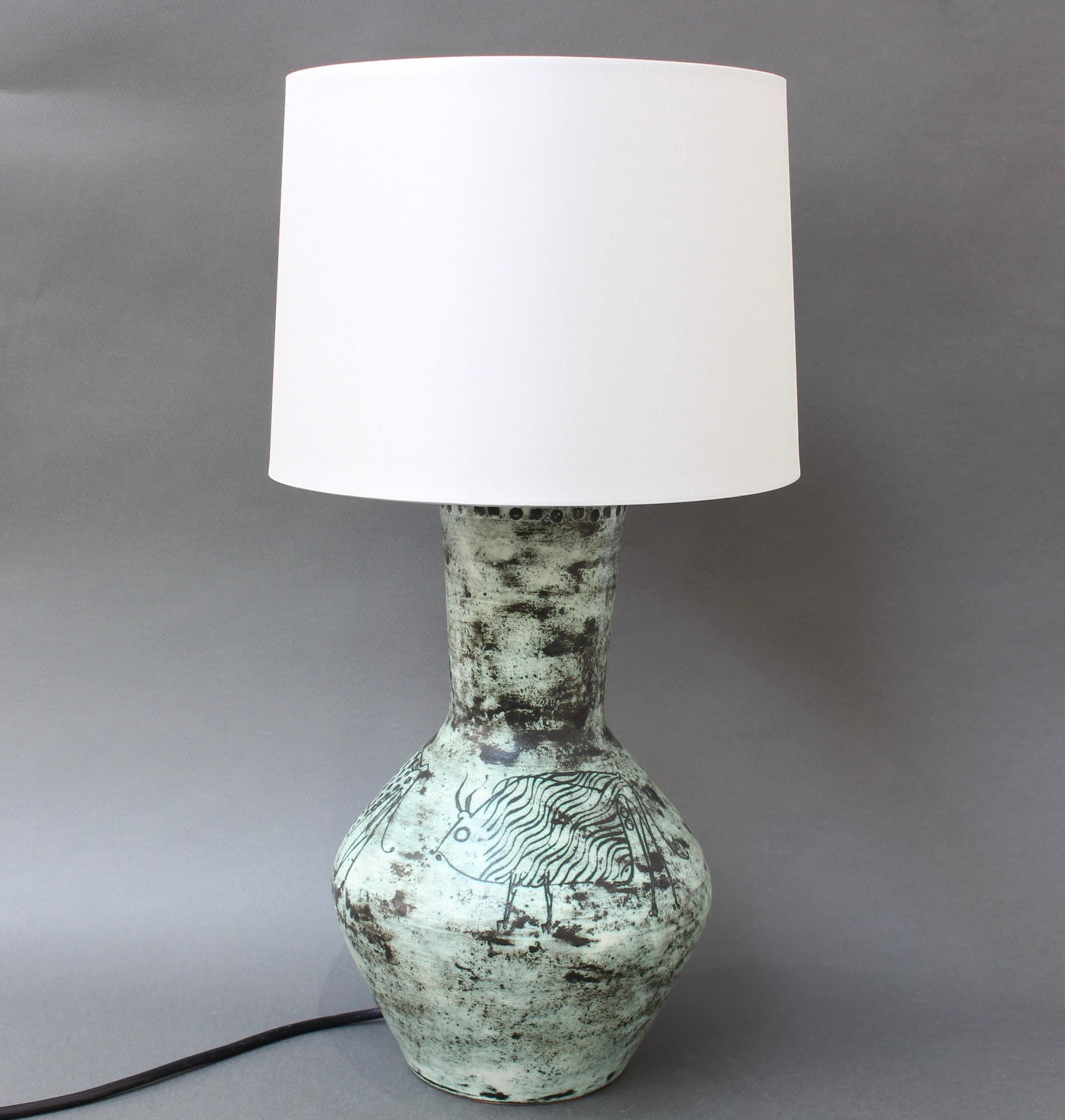Vintage French Ceramic Lamp by Jacques Blin 'circa 1950s' 10