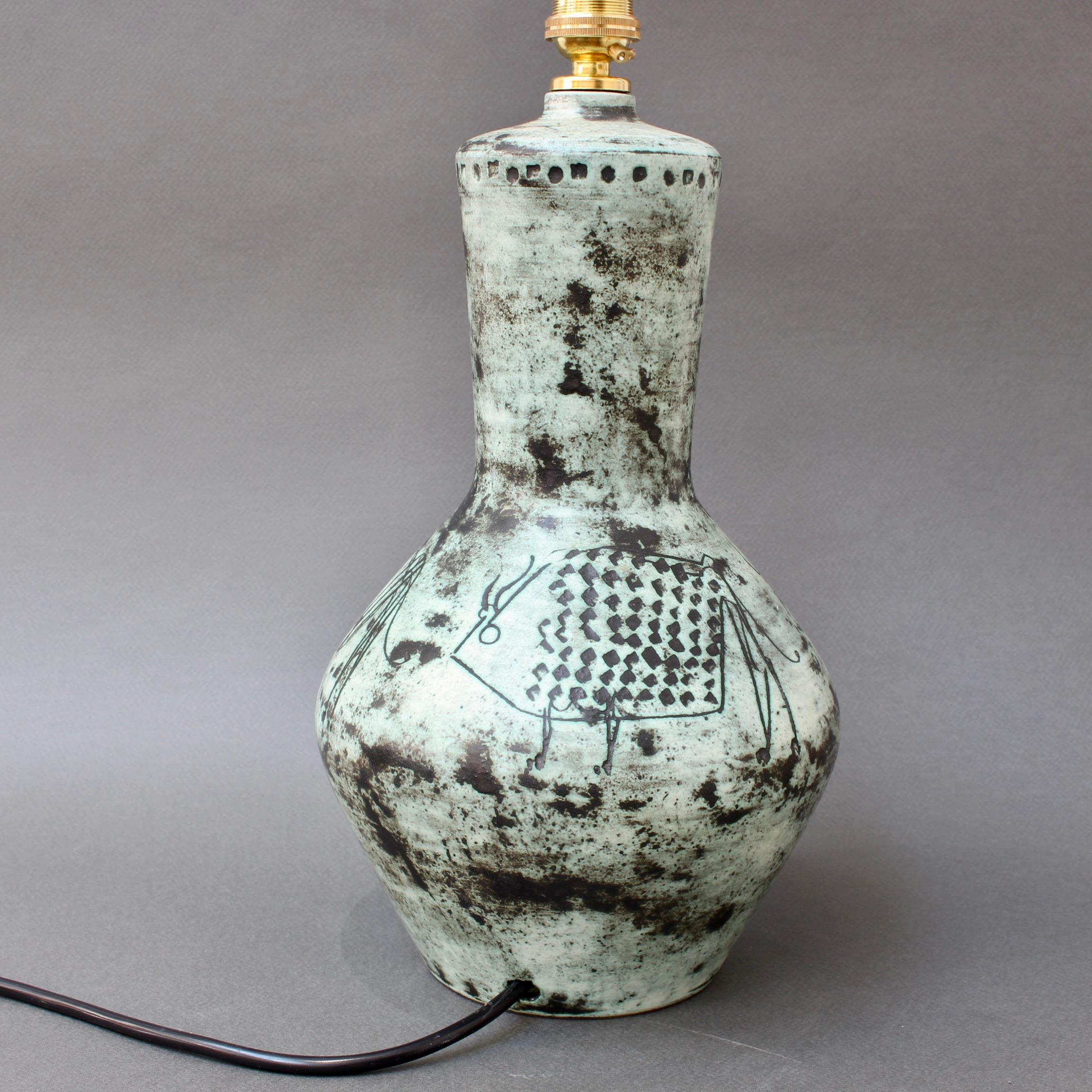 Vintage French Ceramic Lamp by Jacques Blin 'circa 1950s' 1