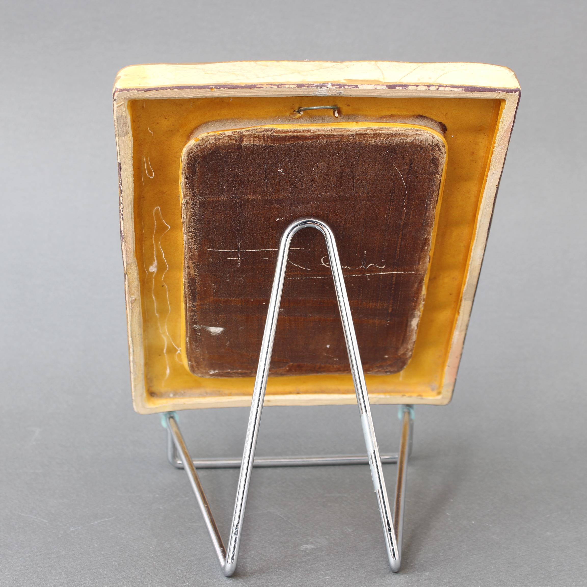 Ceramica Specchio francese d'epoca in ceramica di François Lembo (circa anni '70) in vendita