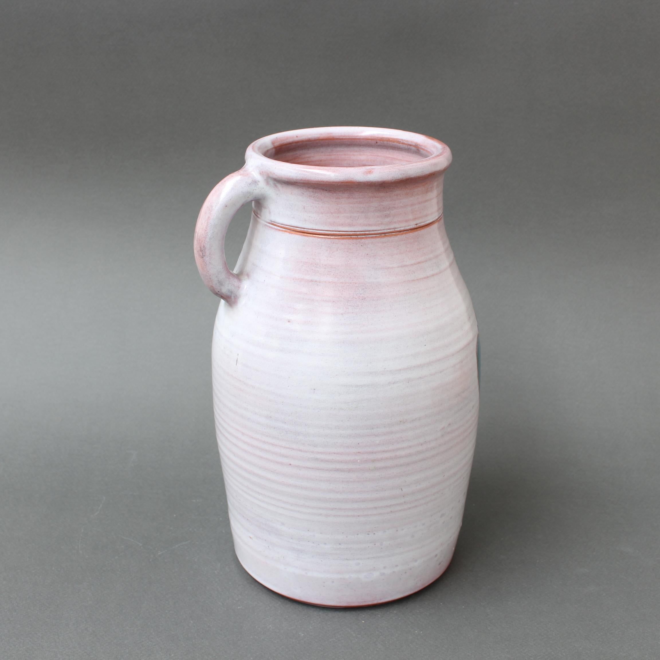 Late 20th Century Vintage French Ceramic Pitcher by Cloutier Brothers (circa 1970s) For Sale