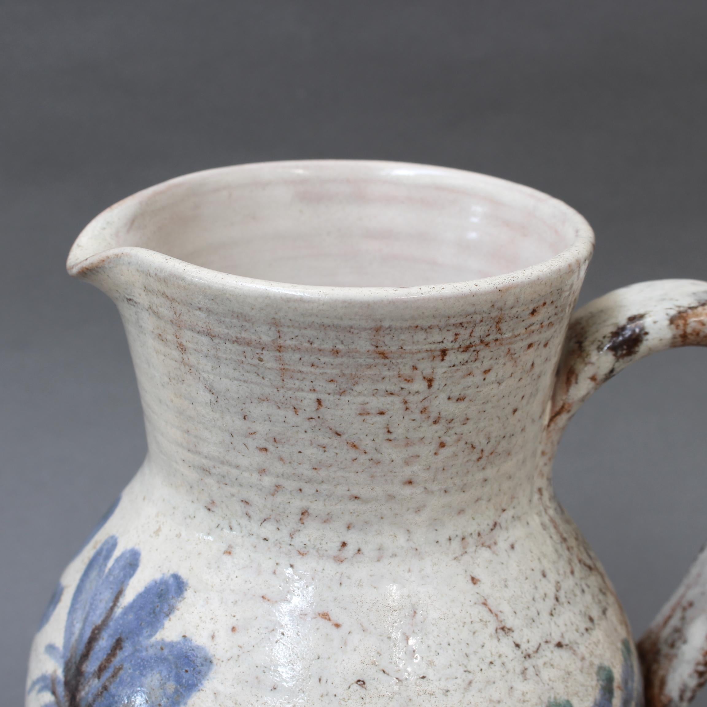 Vintage French Ceramic Pitcher by Gustave Reynaud, Le Mûrier, circa 1950s 9