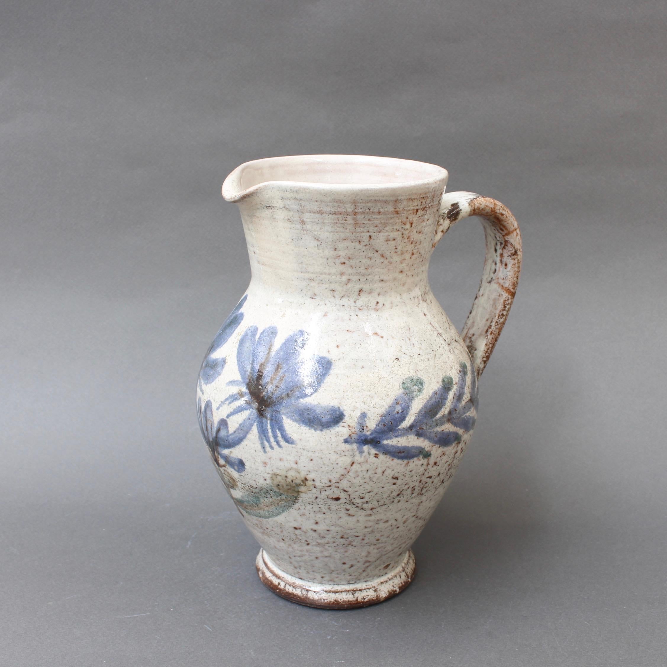 Vintage French Ceramic Pitcher by Gustave Reynaud, Le Mûrier, circa 1950s In Good Condition In London, GB