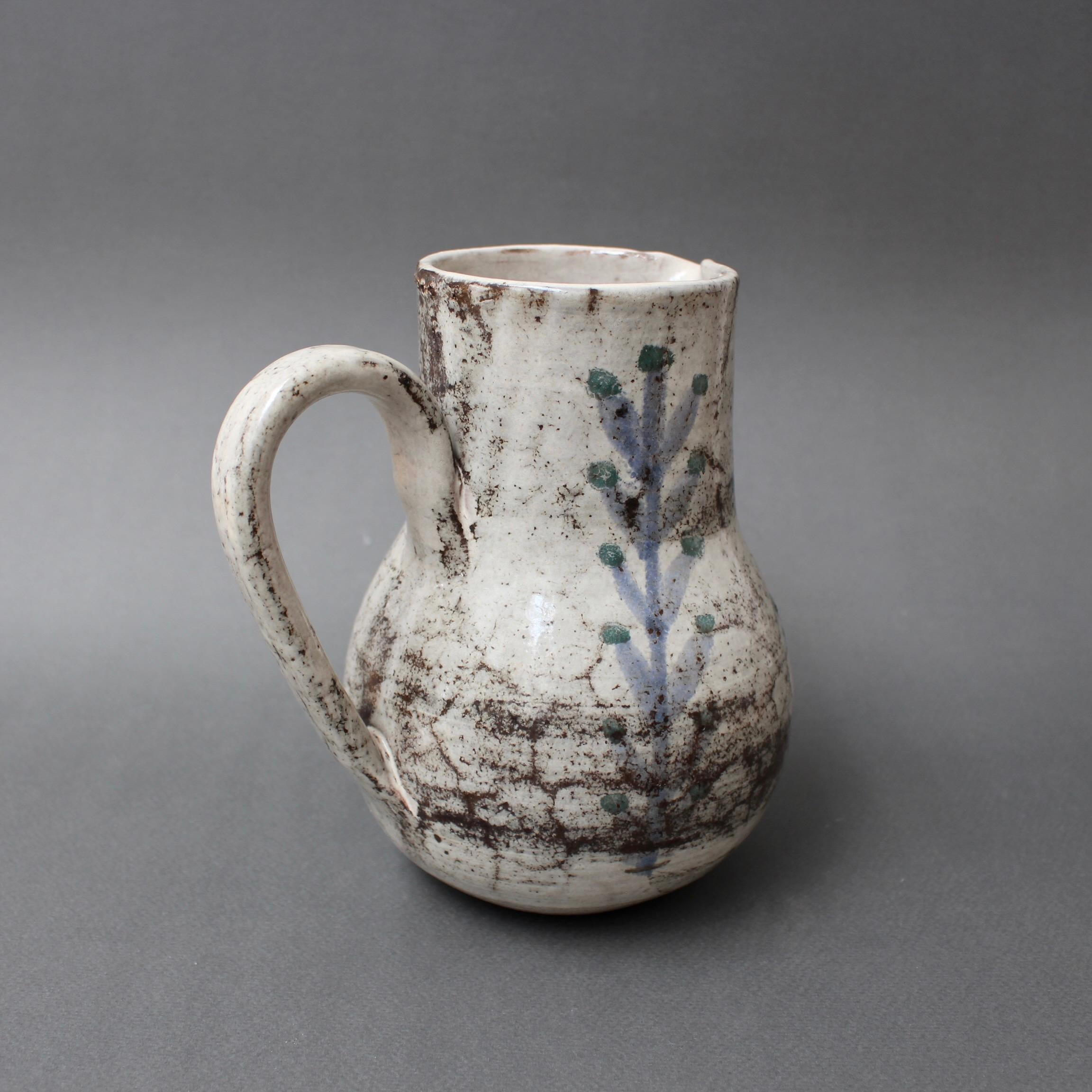Vintage French Ceramic Pitcher by Gustave Reynaud, Le Mûrier 'circa 1960s' In Good Condition In London, GB