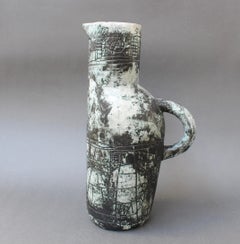 Brocca francese d'epoca in ceramica di Jacques Blin, anni '60 circa