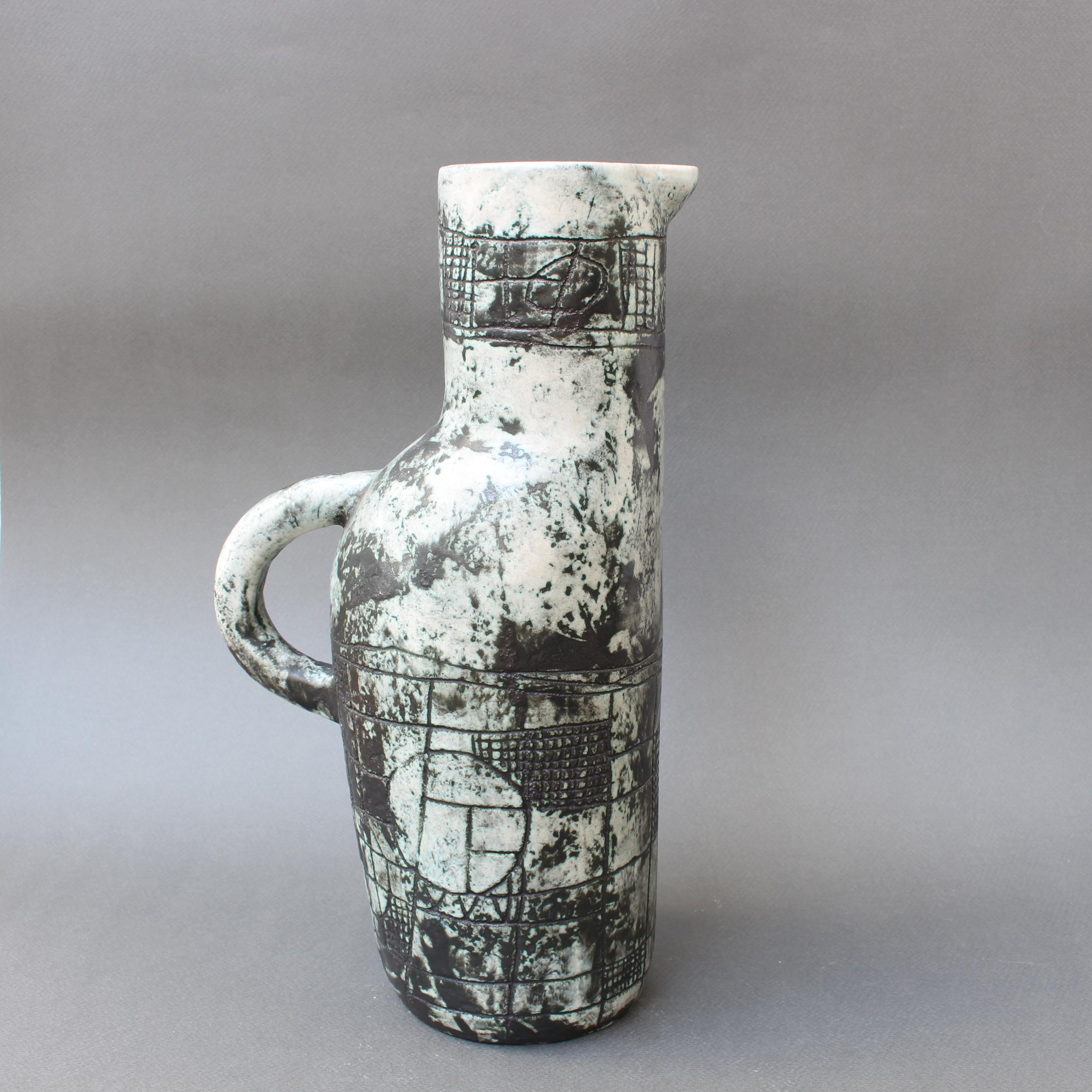 Mid-20th Century Vintage French Ceramic Pitcher by Jacques Blin, circa 1960s For Sale