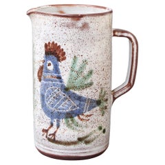 Vintage French Ceramic Pitcher by Michel Barbier (circa 1960s)