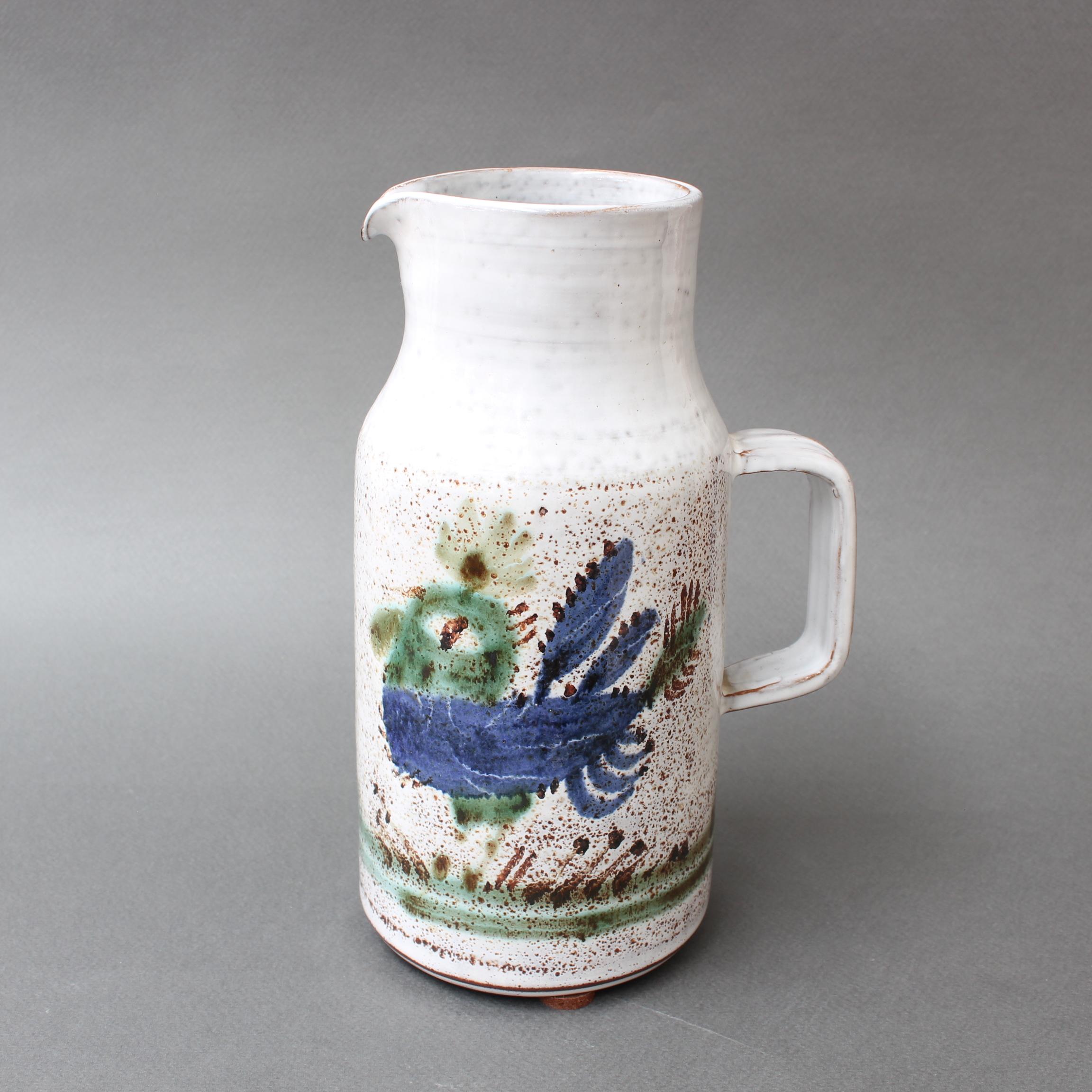 Vintage French Ceramic Pitcher by Michel Barbier, circa 1960s In Good Condition In London, GB