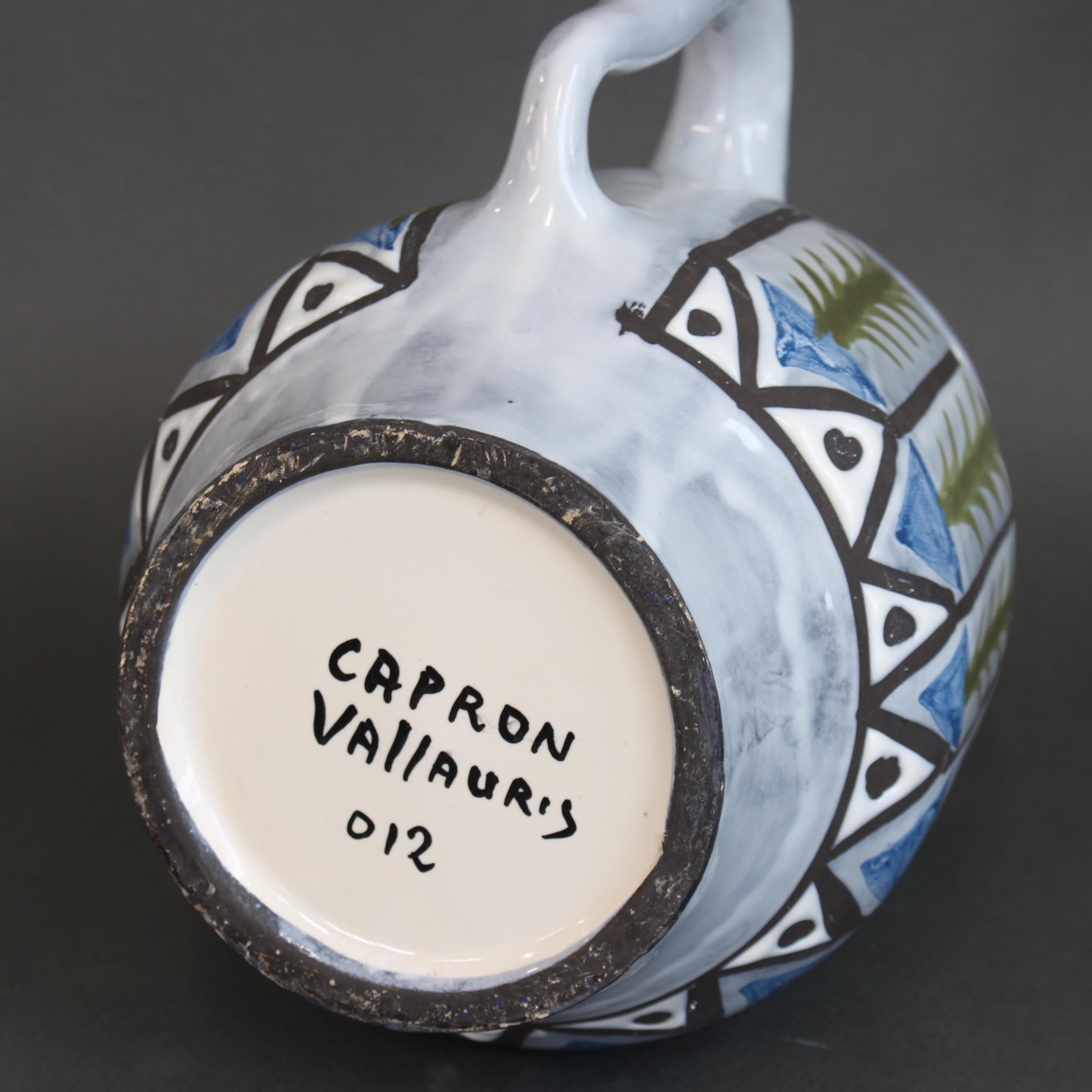 Pichet vintage en céramique française par Roger Capron (circa 1950) en vente 9