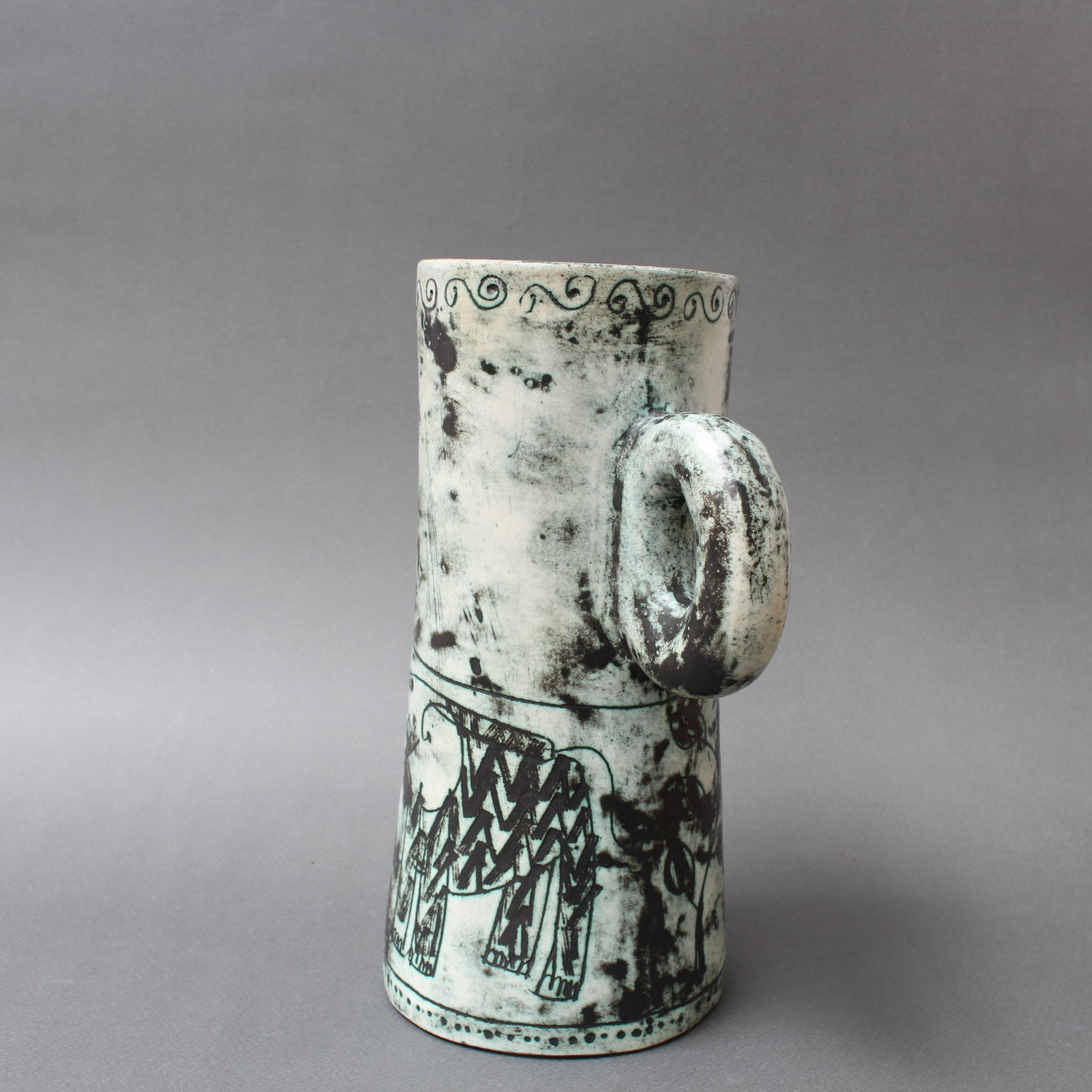 Vintage French Ceramic Pitcher / Vase by Jacques Blin 'circa 1950s' In Good Condition In London, GB