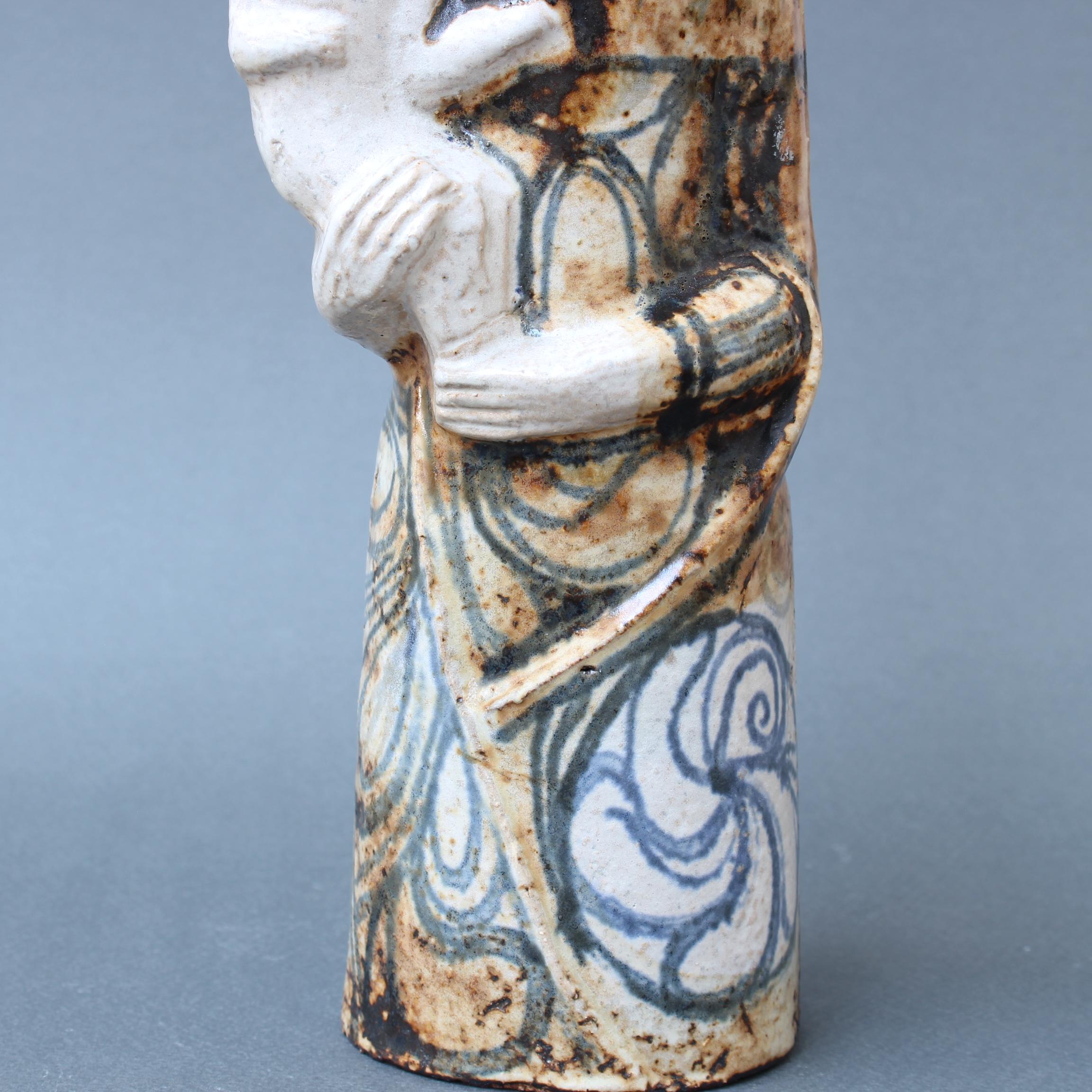 Vintage French Ceramic Sculpture of the Virgin with Child by Jean Derval '1950s' 2