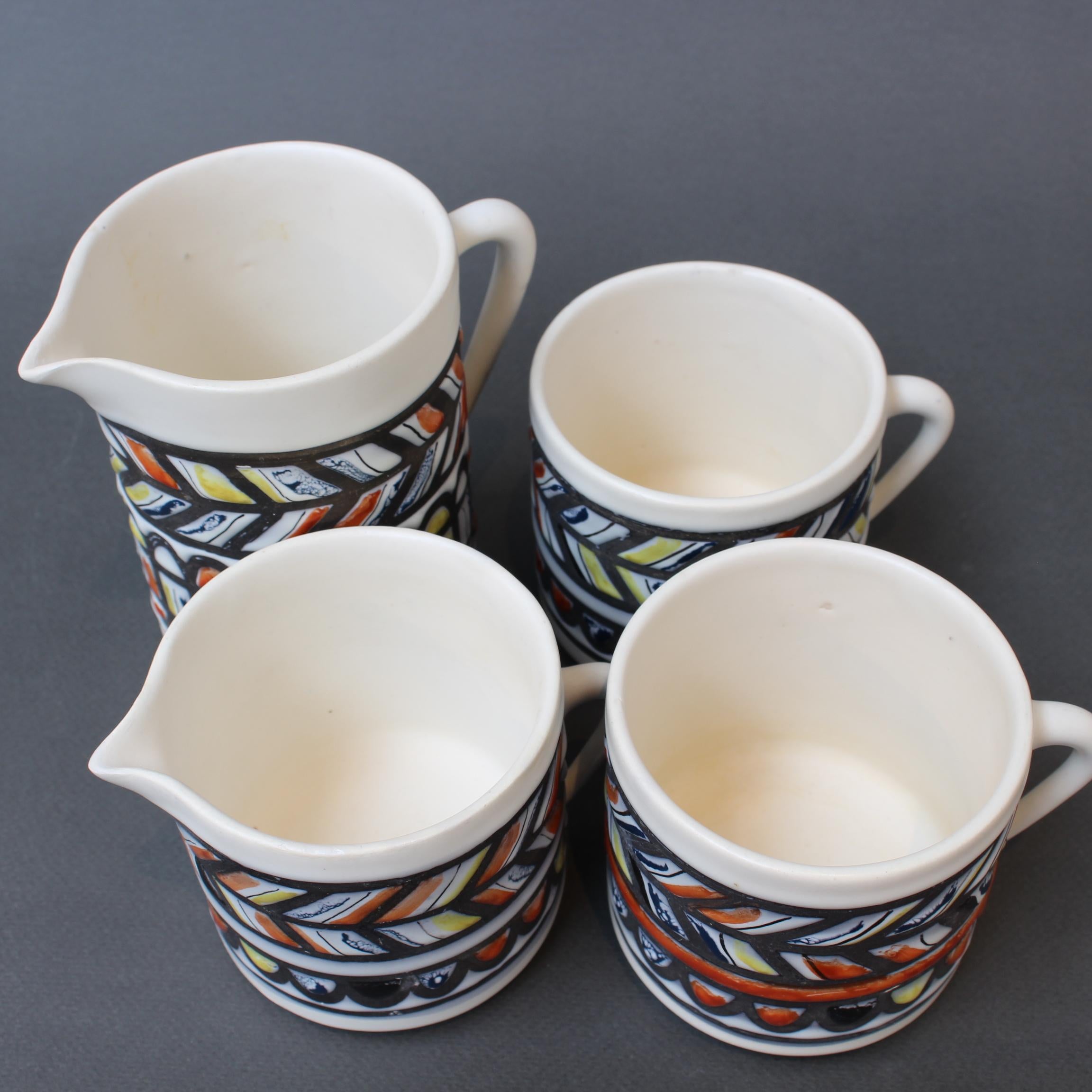 Vintage French Ceramic Set of Vessels by Roger Capron (circa 1960s) For Sale 6