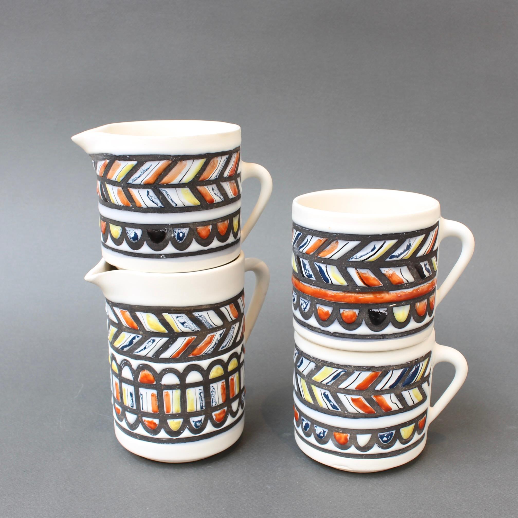 Vintage French Ceramic Set of Vessels by Roger Capron (circa 1960s) For Sale 8