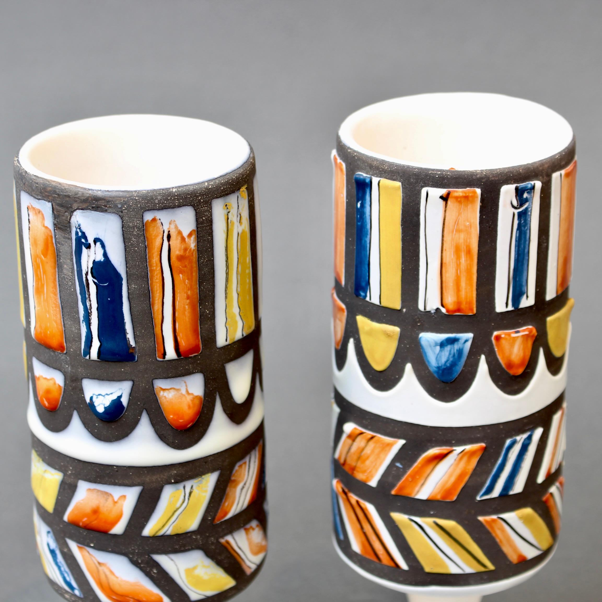 Vintage French Ceramic Set of Vessels by Roger Capron (circa 1960s) For Sale 9