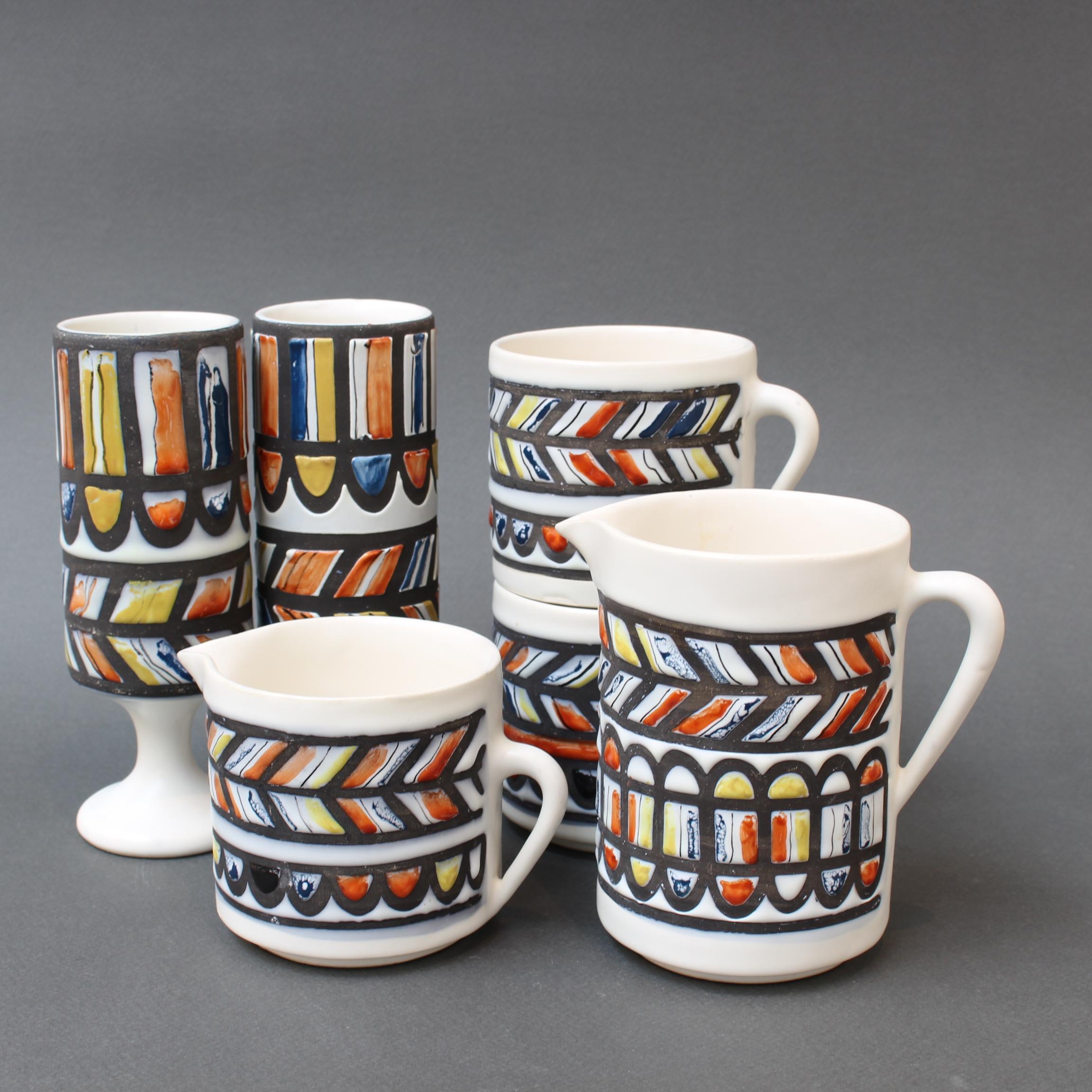 Vintage French Ceramic Set of Vessels by Roger Capron (circa 1960s) For Sale 10