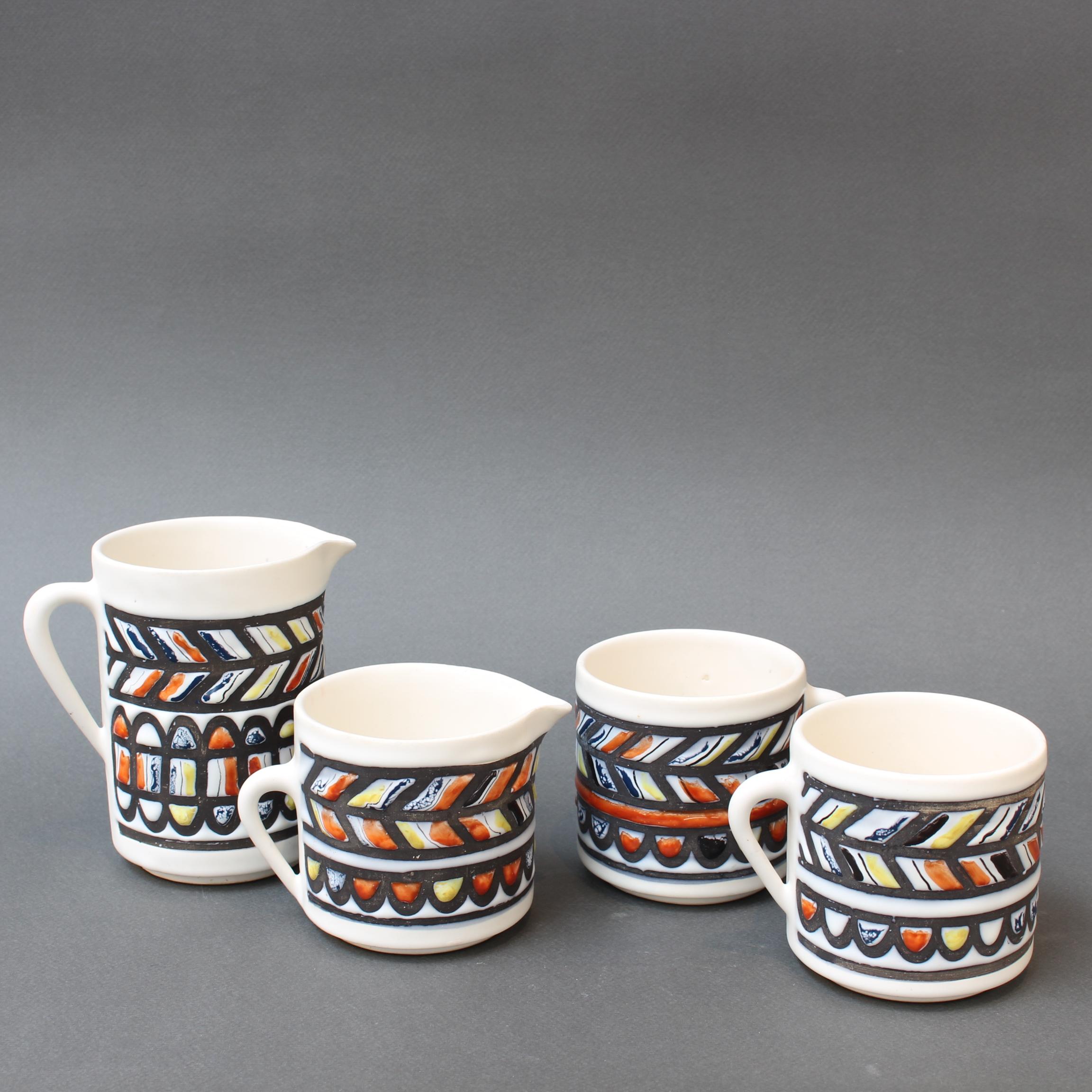 Vintage French Ceramic Set of Vessels by Roger Capron (circa 1960s) For Sale 11