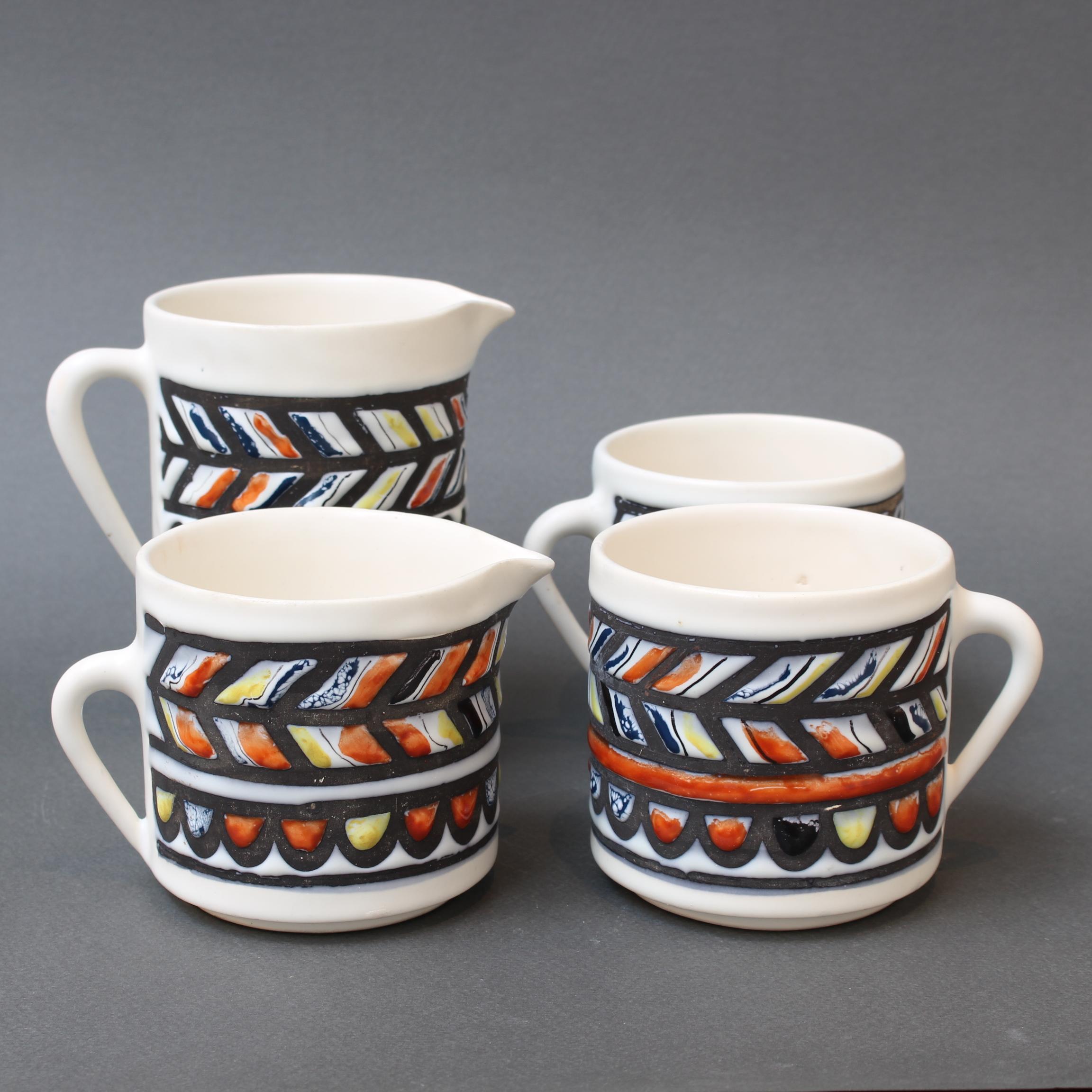 Vintage French Ceramic Set of Vessels by Roger Capron (circa 1960s) For Sale 15