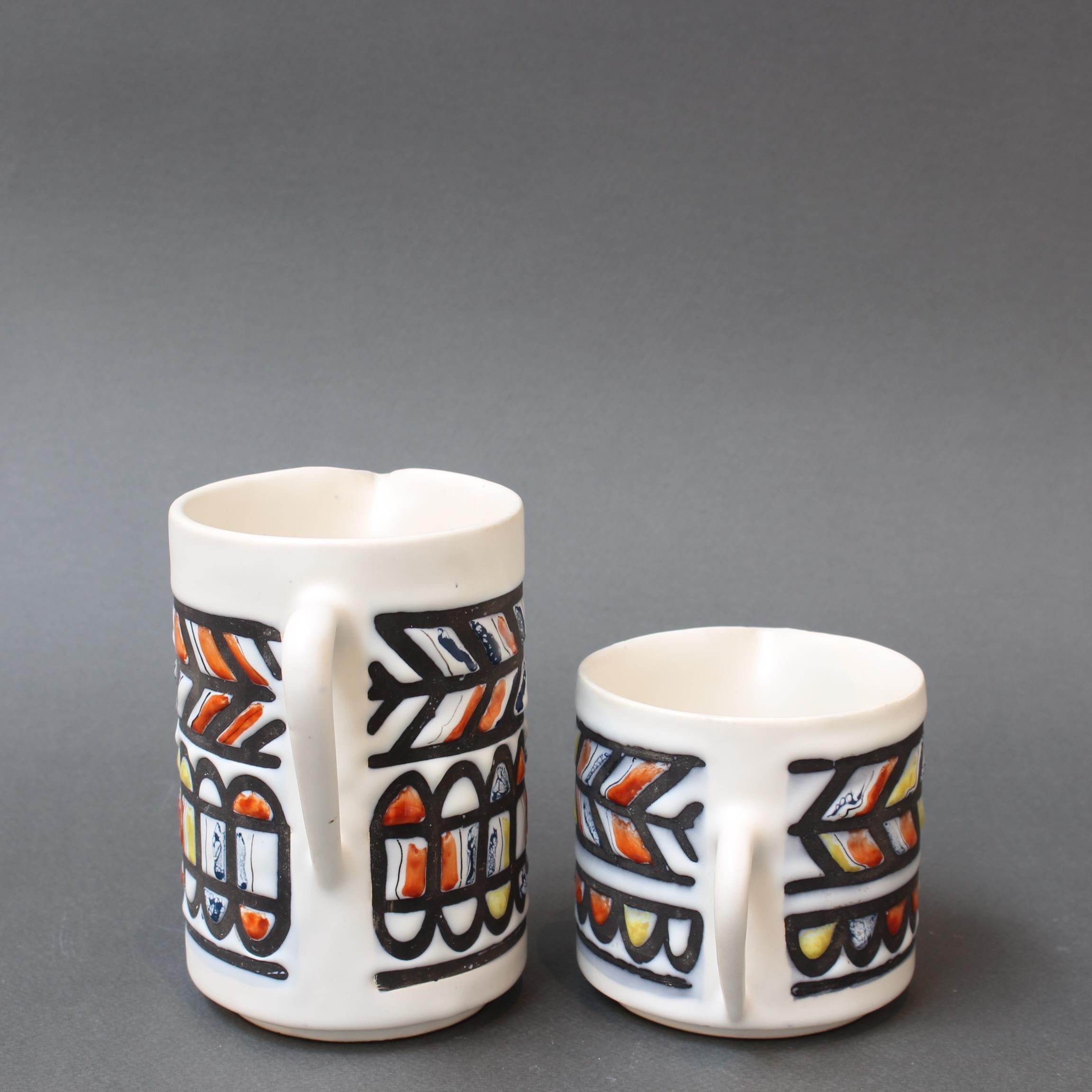 Vintage French Ceramic Set of Vessels by Roger Capron (circa 1960s) In Good Condition For Sale In London, GB