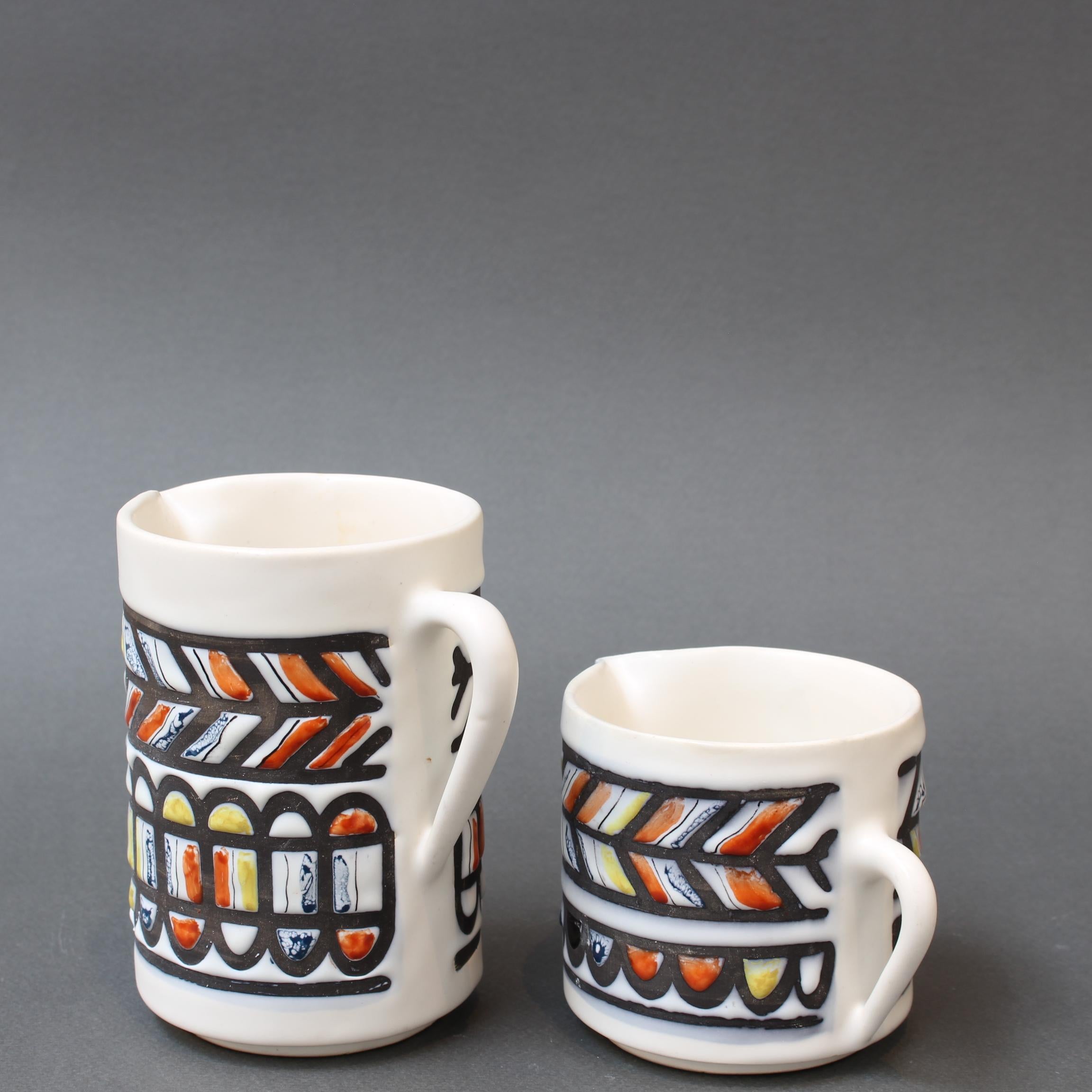 Mid-20th Century Vintage French Ceramic Set of Vessels by Roger Capron (circa 1960s) For Sale