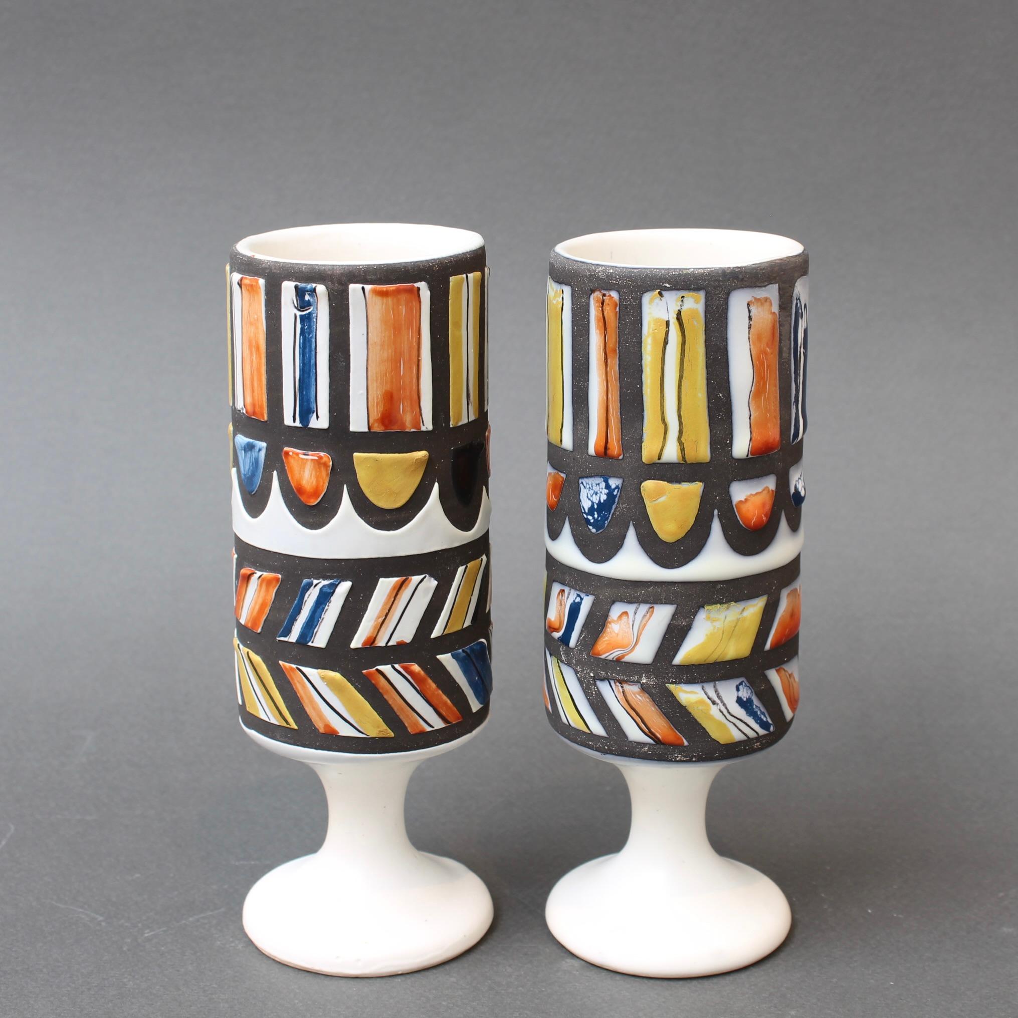 Vintage French Ceramic Set of Vessels by Roger Capron (circa 1960s) For Sale 4