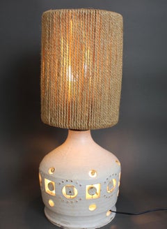 Vintage French Ceramic Table Lamp Attributed to Georges Pelletier