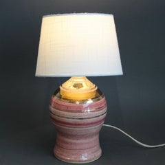 Lampe de table vintage en céramique par Georges Pelletier pour La Roue (circa 1970)