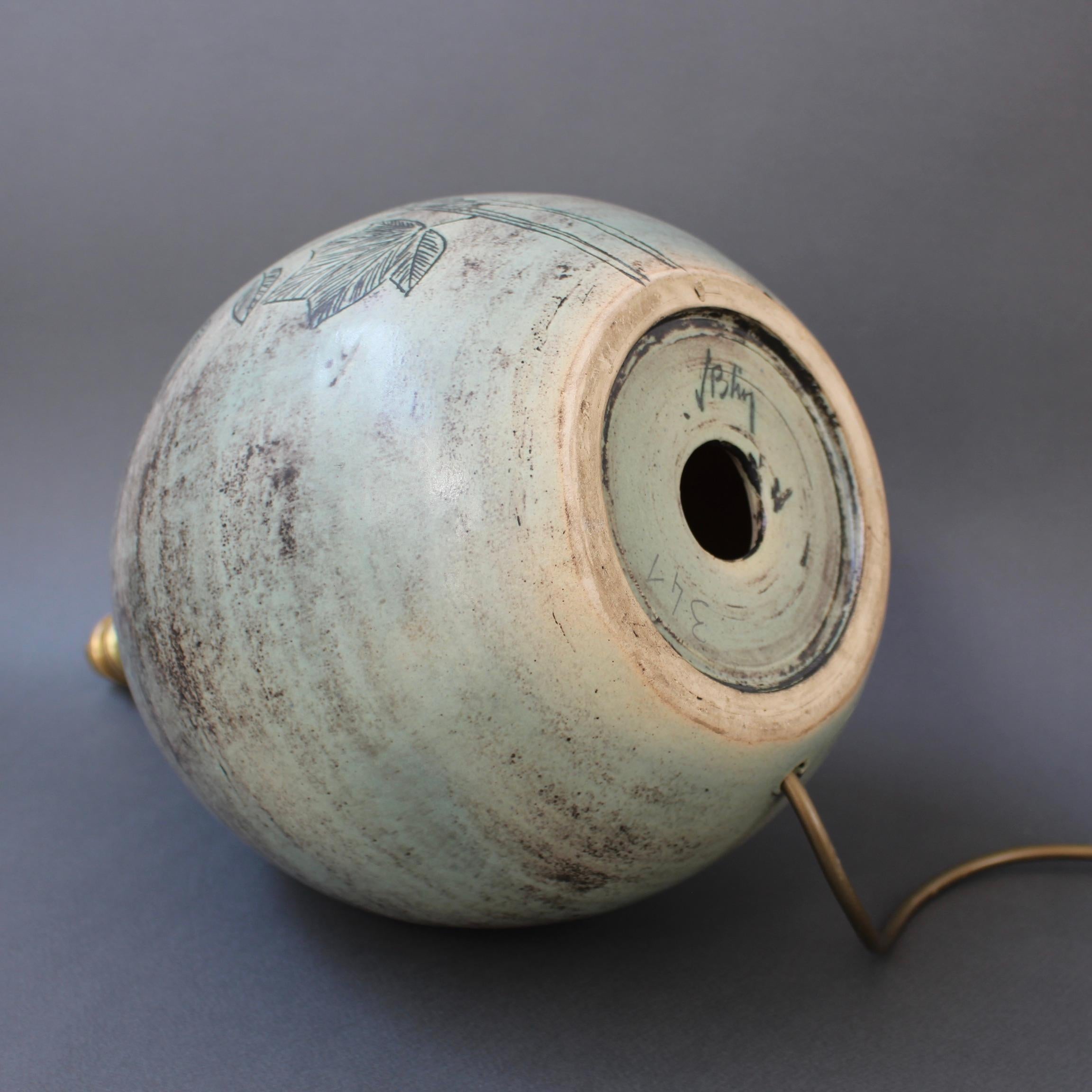 Vintage French Ceramic Table Lamp by Jacques Blin, 'circa 1950s' 12