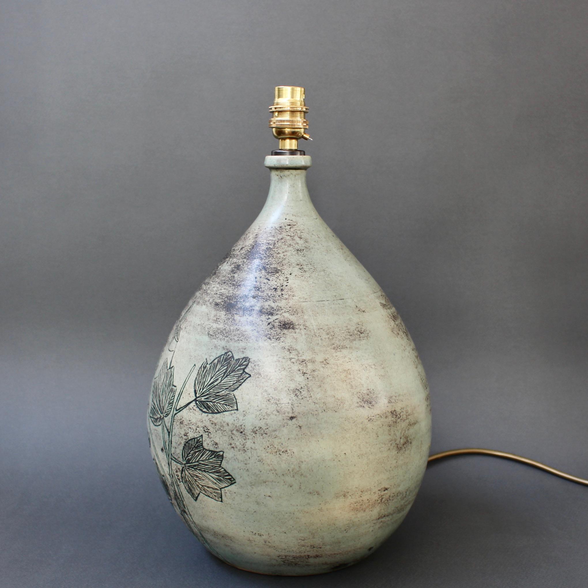 Vintage French Ceramic Table Lamp by Jacques Blin, 'circa 1950s' In Good Condition In London, GB