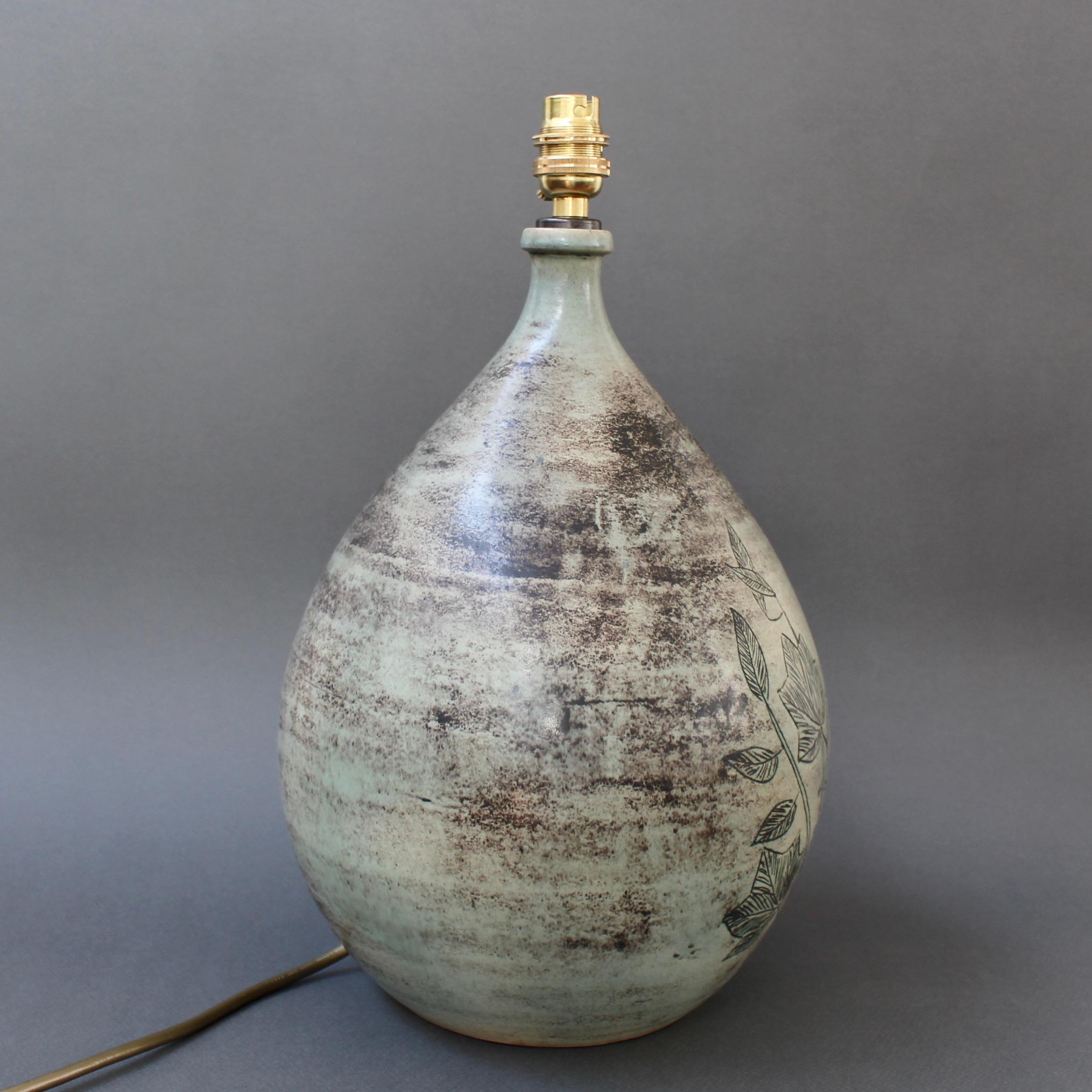 Vintage French Ceramic Table Lamp by Jacques Blin, 'circa 1950s' 2