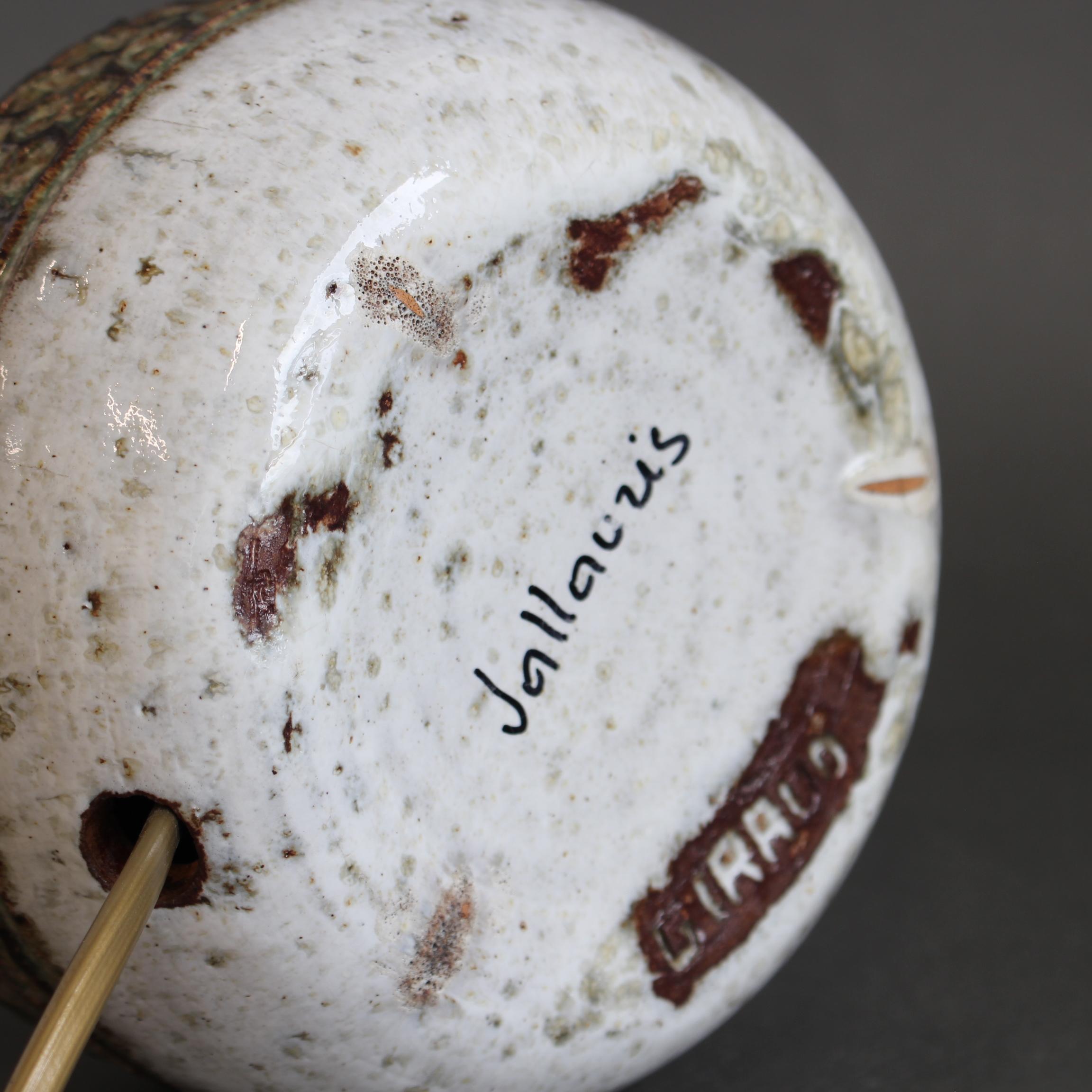 Lámpara de sobremesa de cerámica francesa vintage de Marcel Giraud (hacia 1960) en venta 6