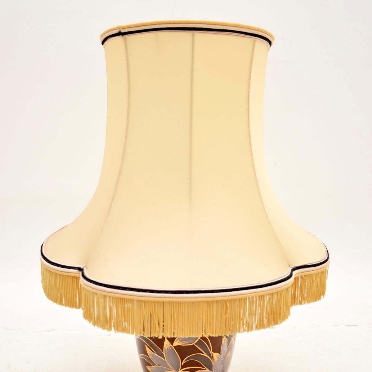 Vintage Französisch Keramik Tischlampe (Ende des 20. Jahrhunderts) im Angebot