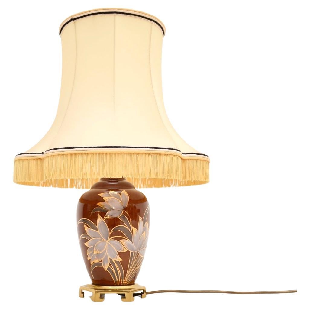 Vintage French Ceramic Table Lamp For Sale