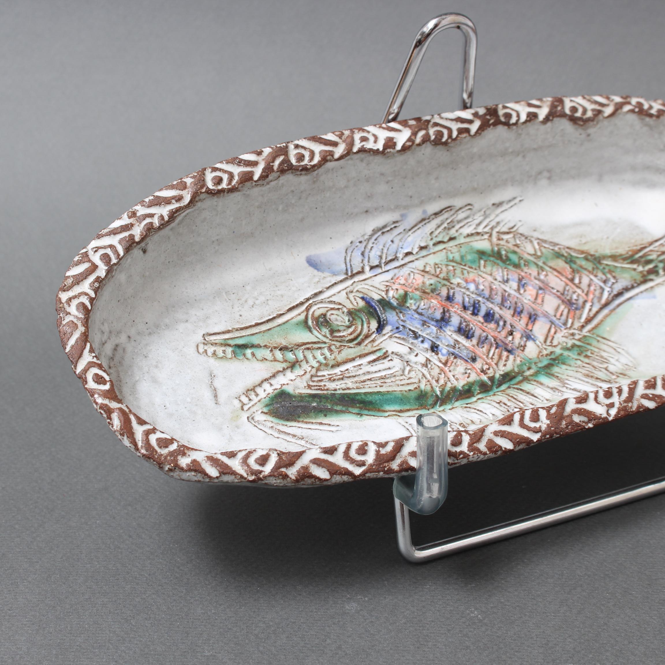 Fine XX secolo Vassoio francese d'epoca in ceramica di Albert Thiry, circa anni '70 in vendita