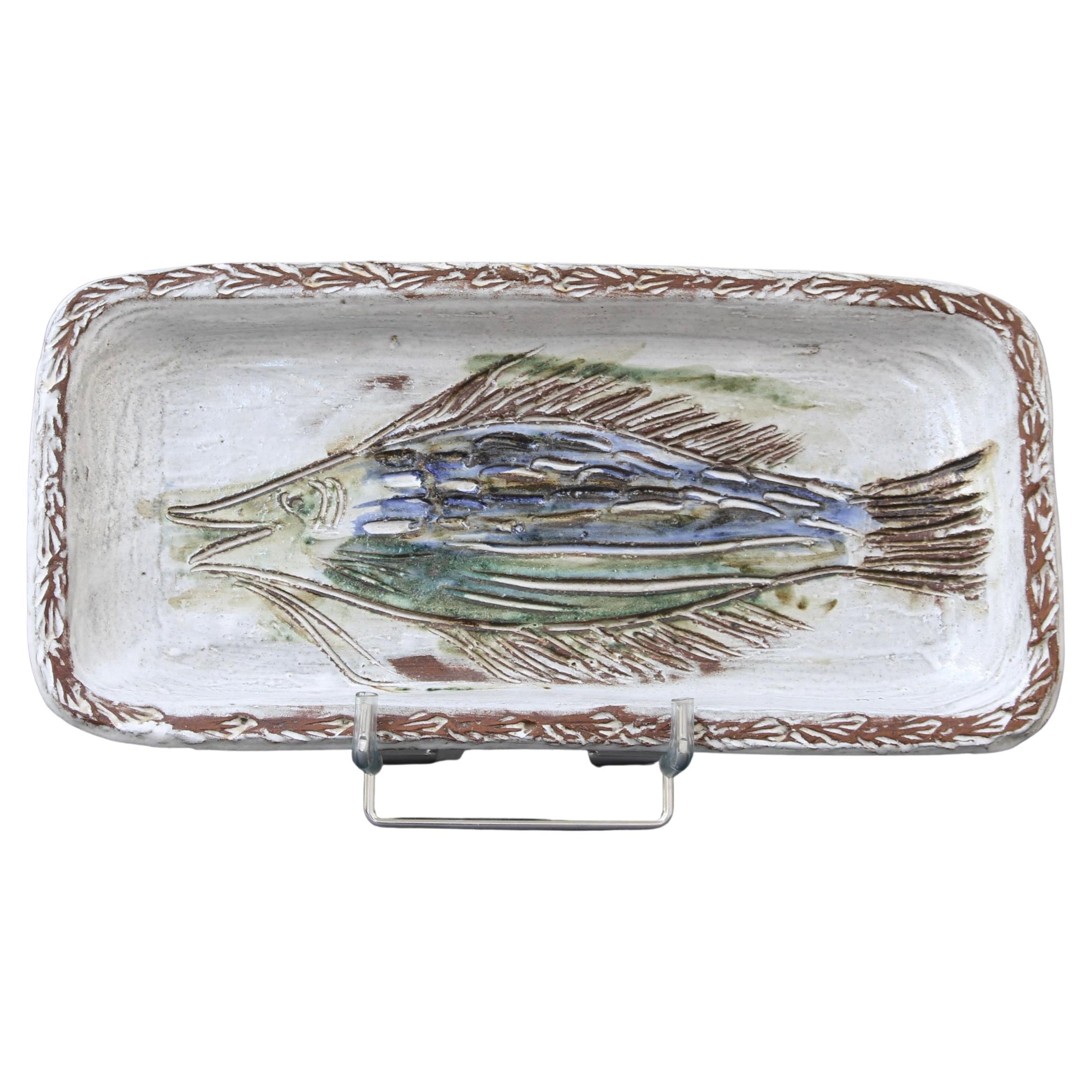 Vintage French Ceramic Tray by Albert Thiry, 'circa 1970s' For Sale