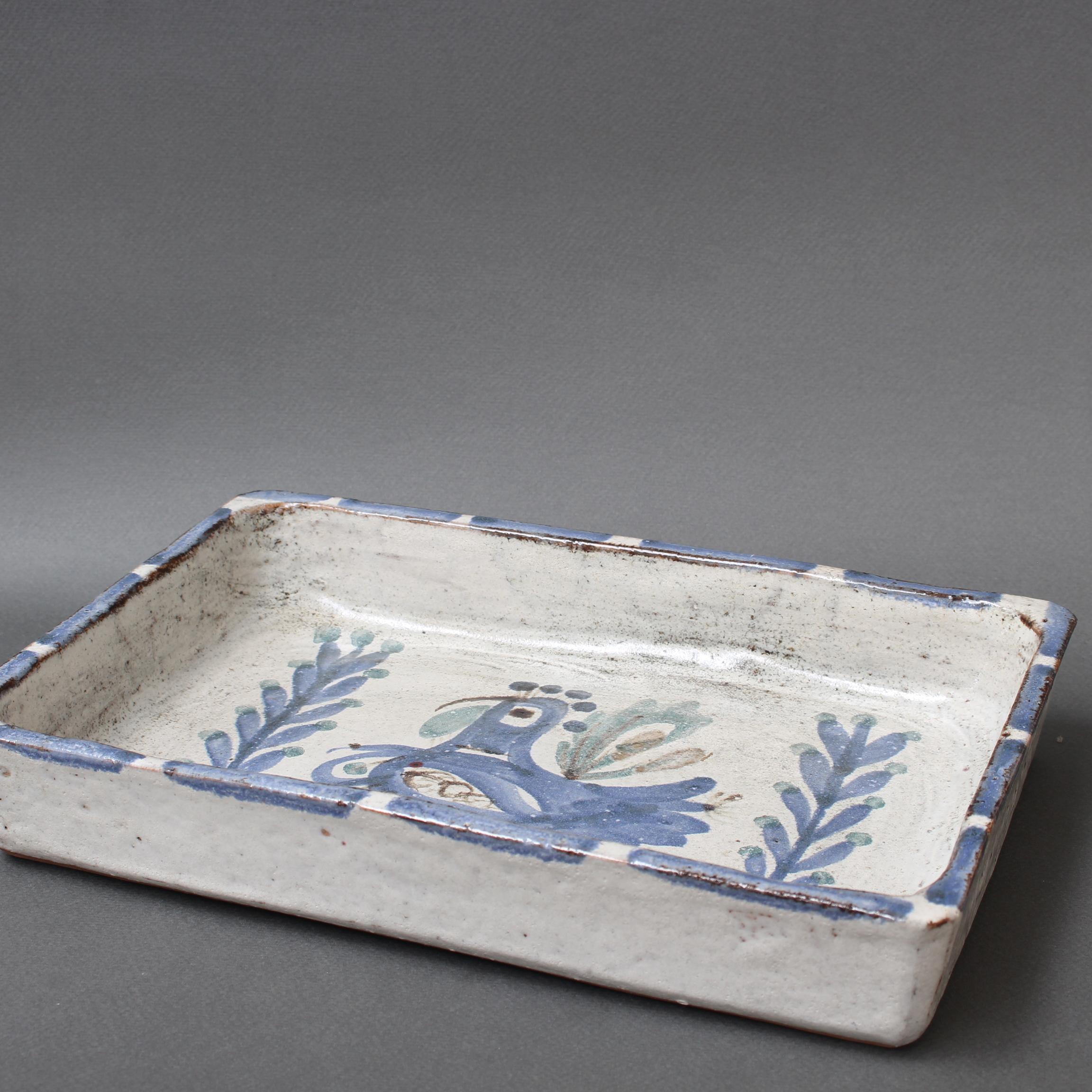 Vintage French Ceramic Tray by Gustave Reynaud for Le Mûrier (circa 1960s) For Sale 8