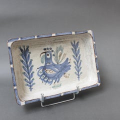 Französisches Keramiktablett von Gustave Reynaud für Le Mûrier (ca. 1960er Jahre)