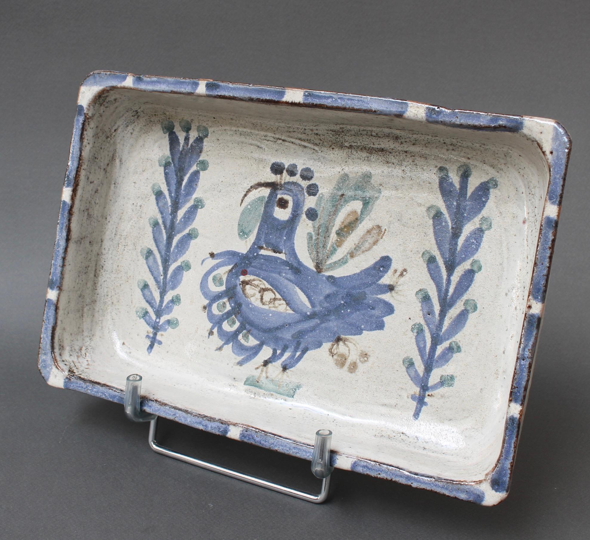 Vintage French Ceramic Tray by Gustave Reynaud for Le Mûrier (circa 1960s) For Sale 3