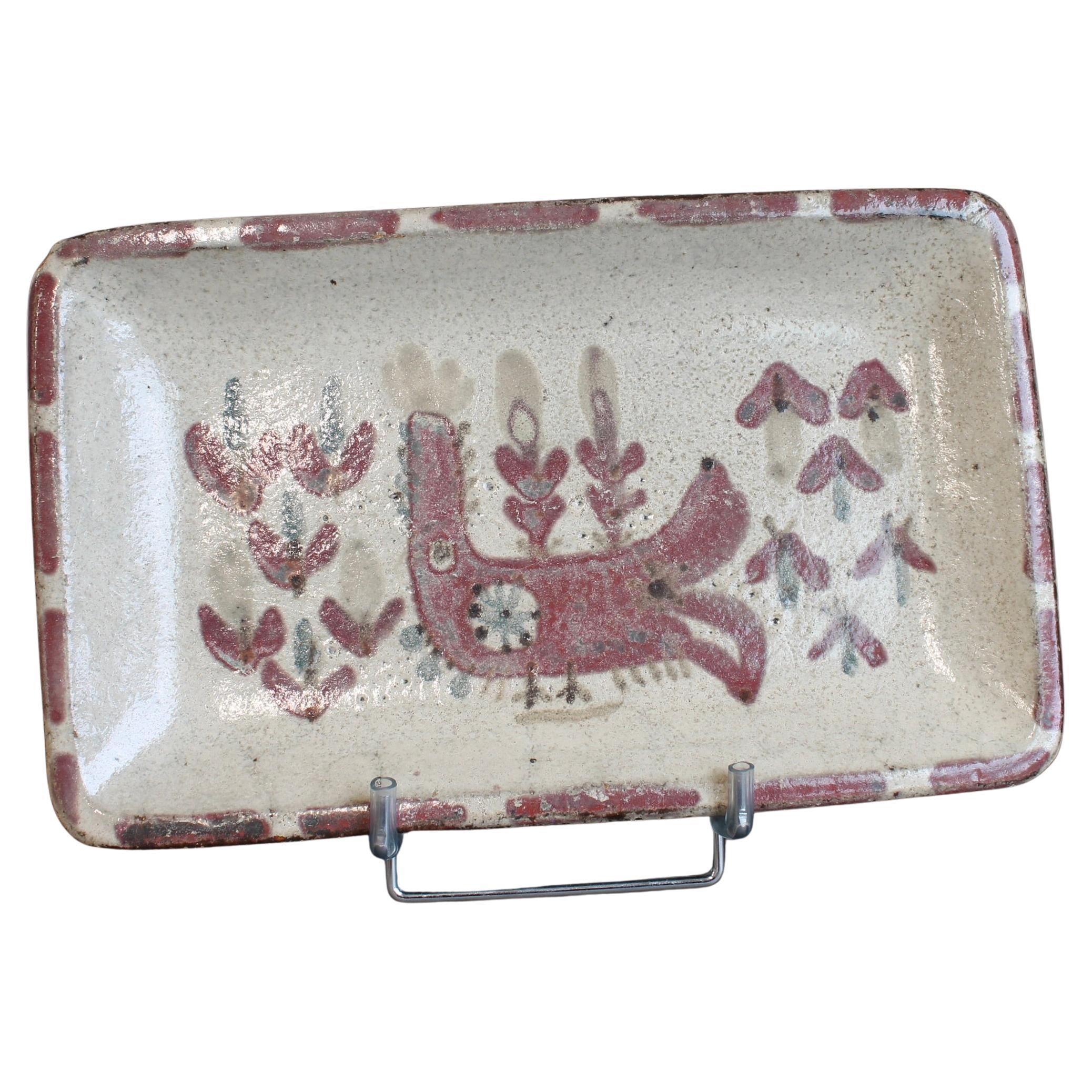 Vintage Französisches Keramiktablett von Gustave Reynaud für Le Mûrier
