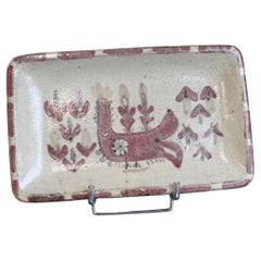 Vintage French Ceramic Tray by Gustave Reynaud for Le Mûrier