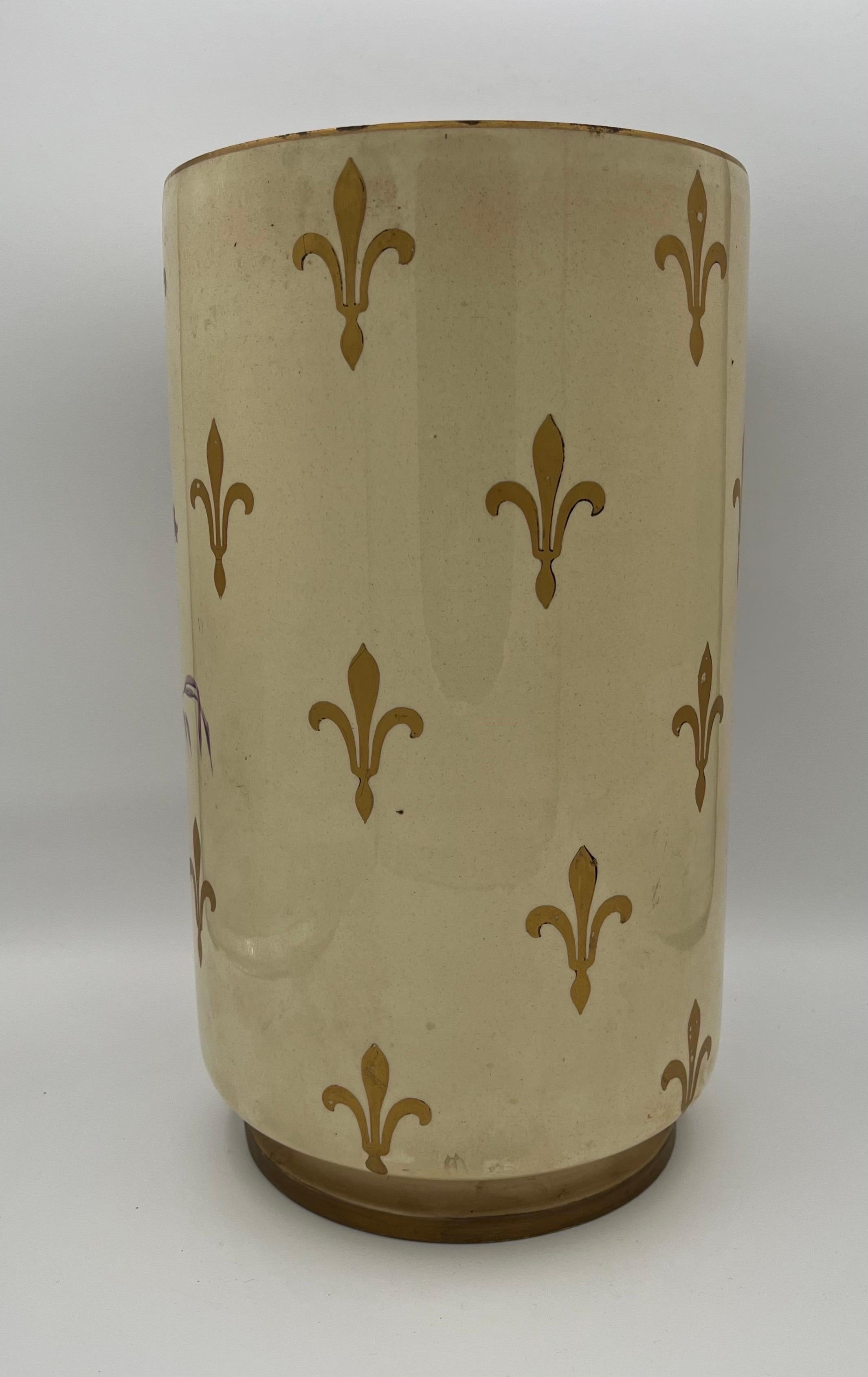 Vintage French Ceramic Umbrella Stick Stand B & Co Limoges (Französische Provence) im Angebot