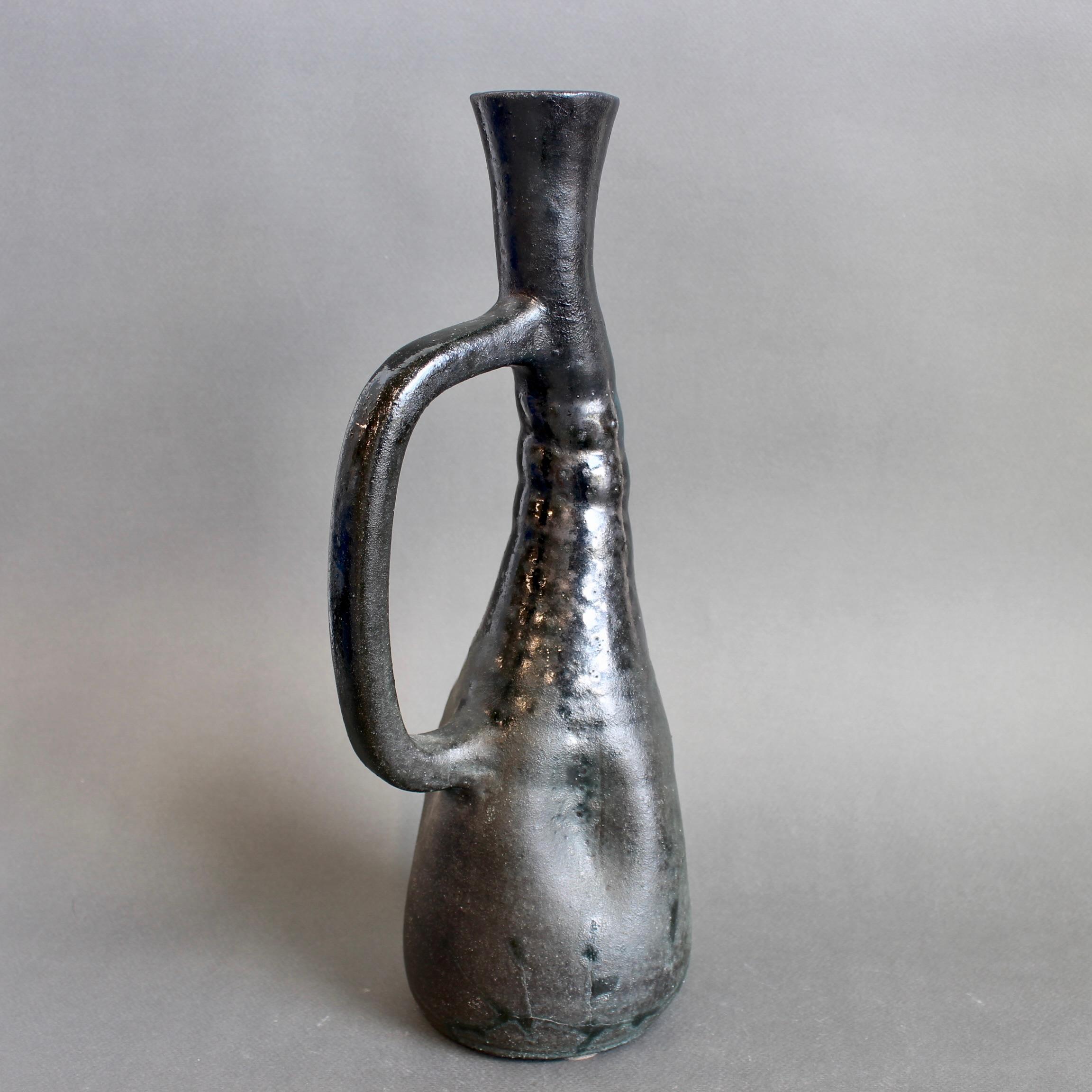 Mid-Century Modern Vintage French Ceramic Vase by Accolay (circa 1960s) For Sale
