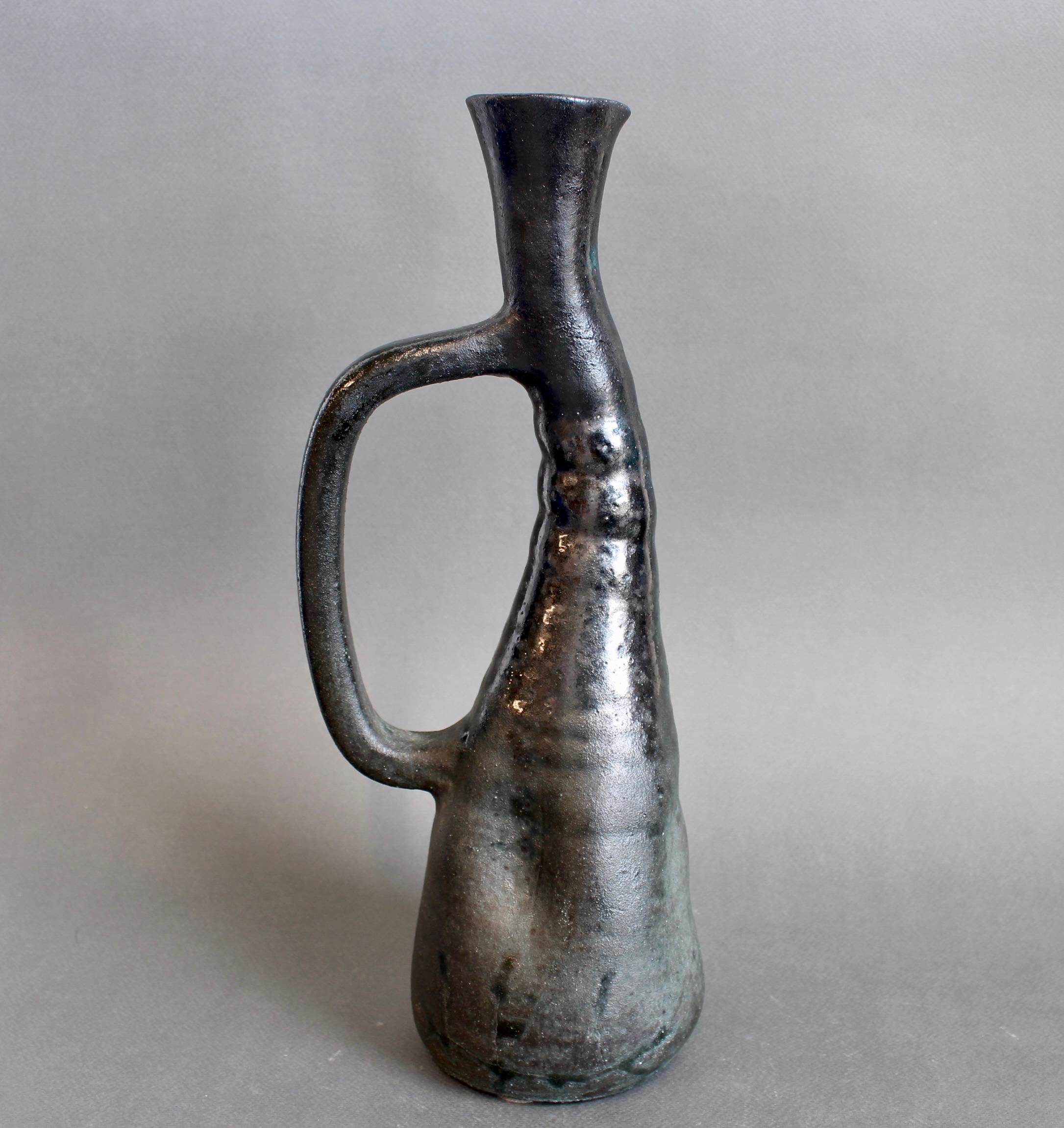 Vintage French Ceramic Vase by Accolay (circa 1960s) In Good Condition For Sale In London, GB